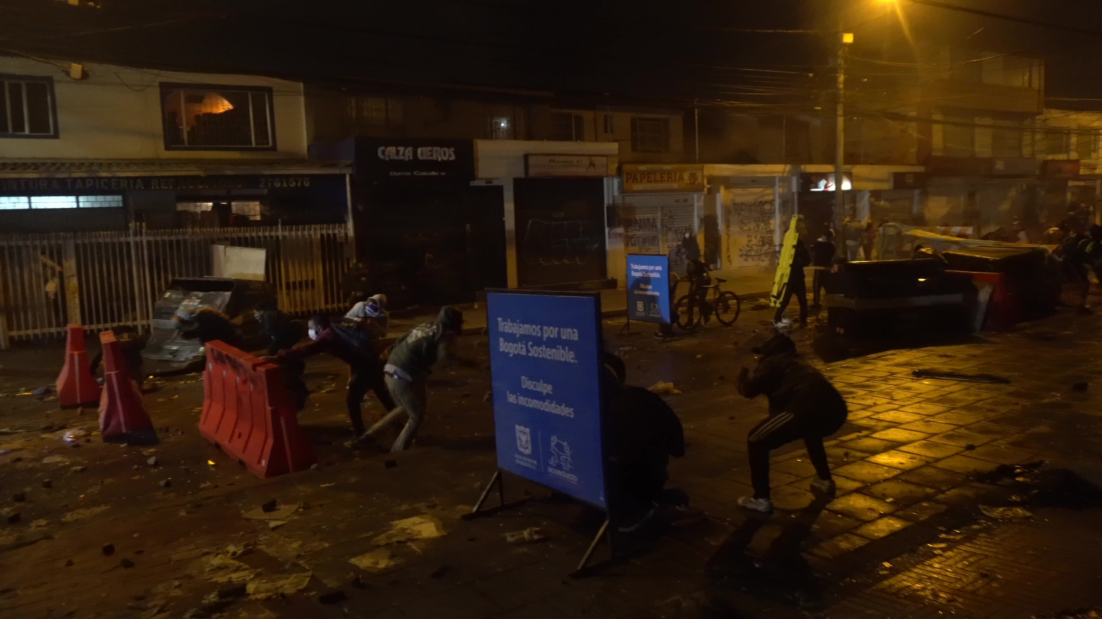 Protest in Bogota, Colombia against the death of a lawyer under police custody