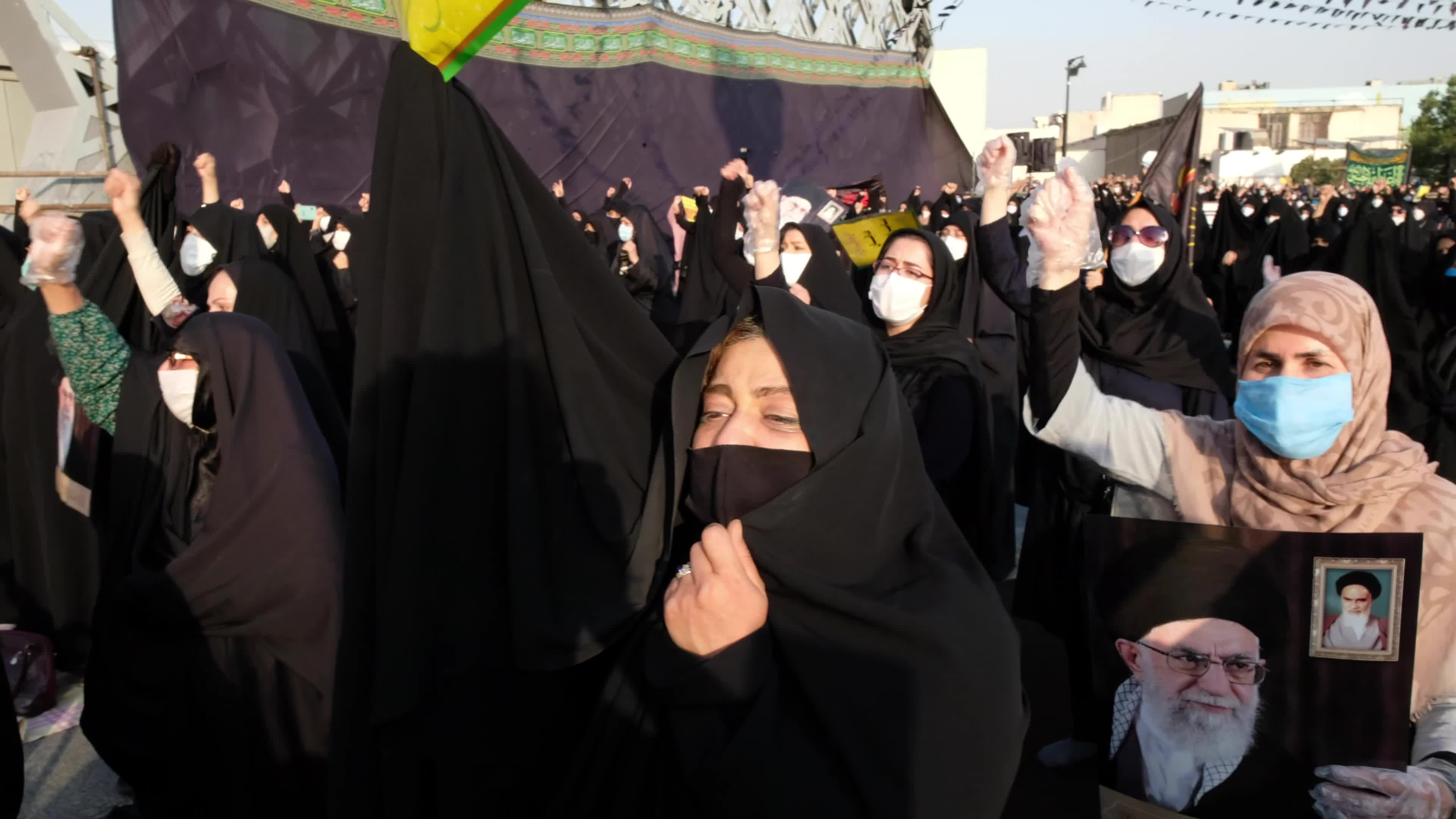 Reaction against a cartoon of Prophet Mohammad re-published by Charlie Hebdo magazine, in Tehran