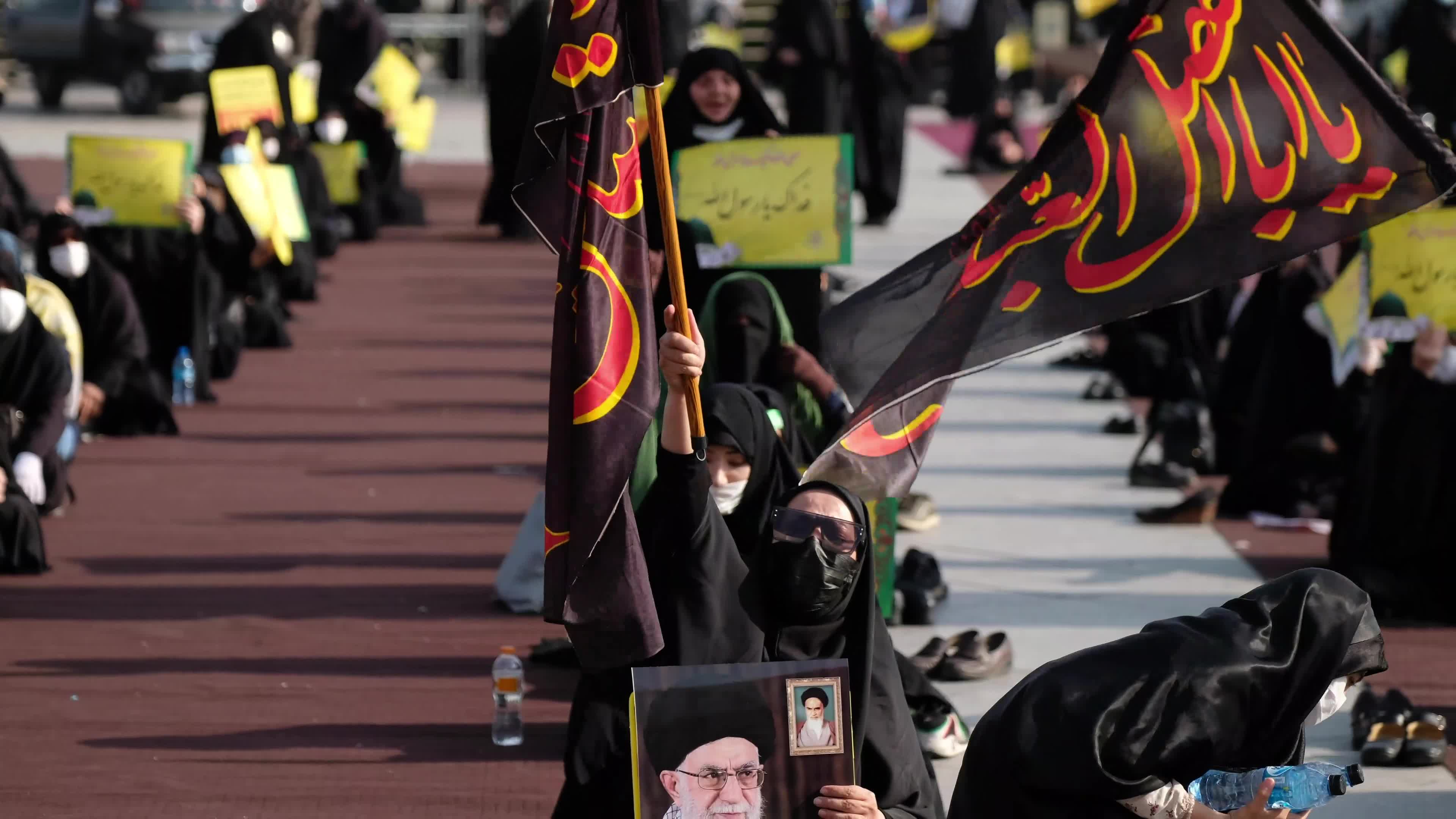 Reaction against a cartoon of Prophet Mohammad re-published by Charlie Hebdo magazine, in Tehran