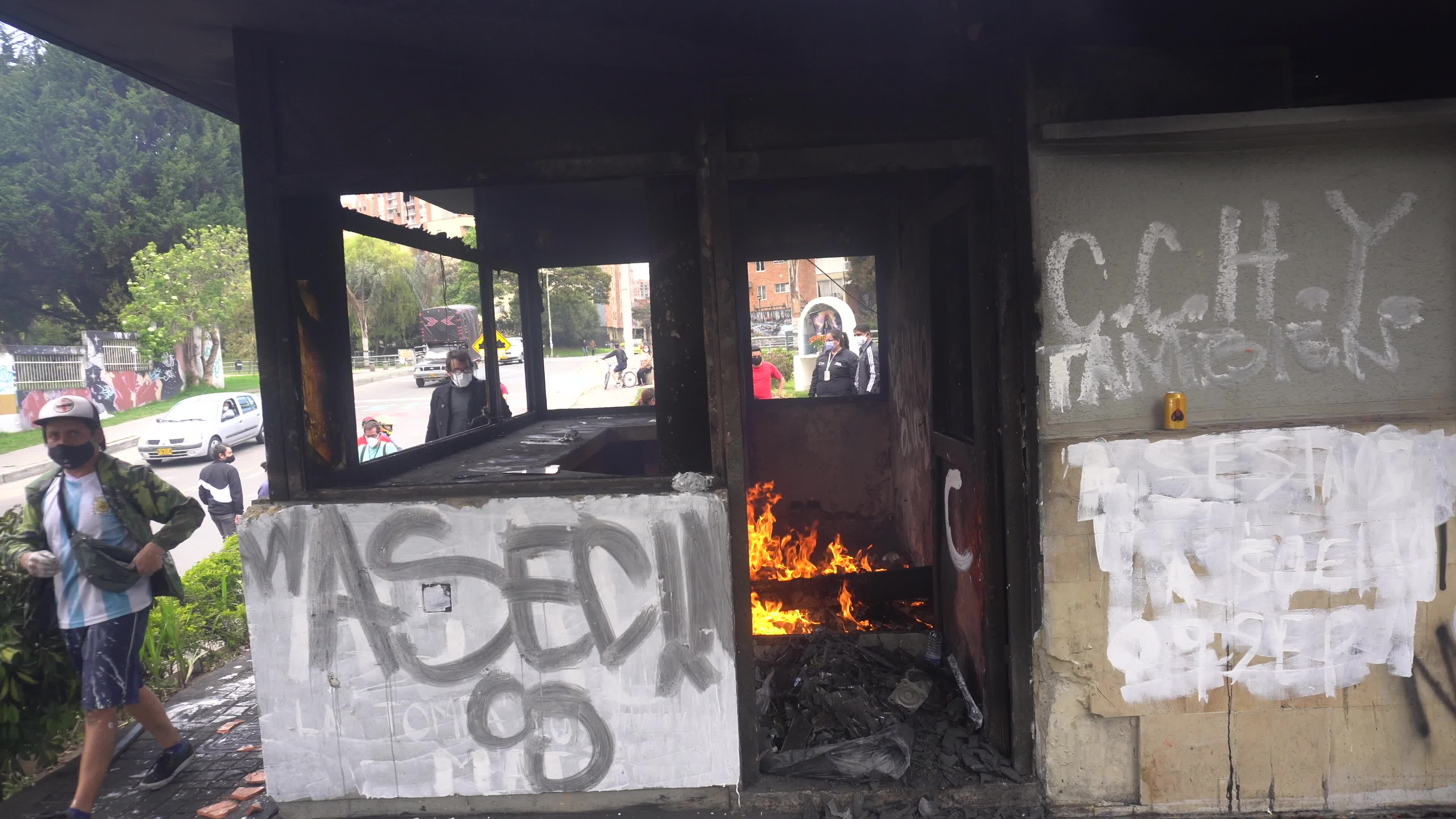 Anti-police brutality demonstration in Colombia