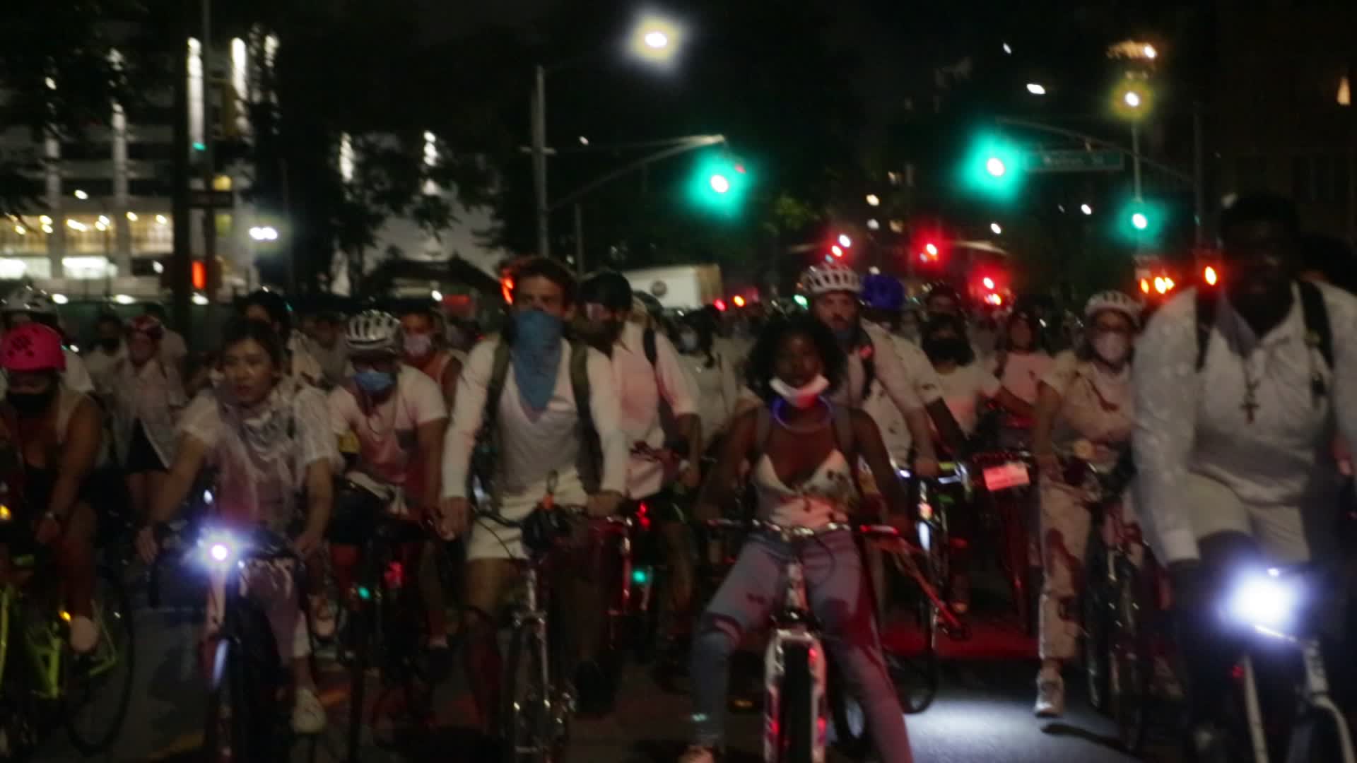 Vigil for cyclist Sarah Pitts in New York City