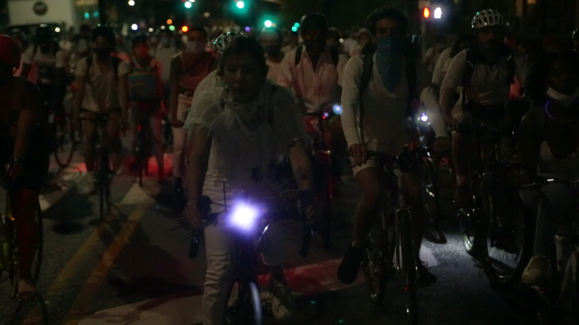 Vigil for cyclist Sarah Pitts in New York City