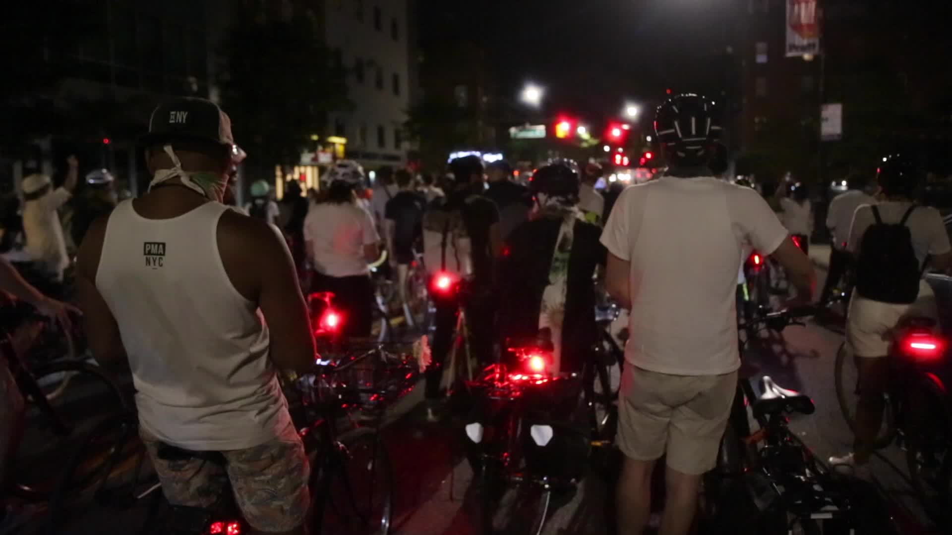 Vigil for cyclist Sarah Pitts in New York City