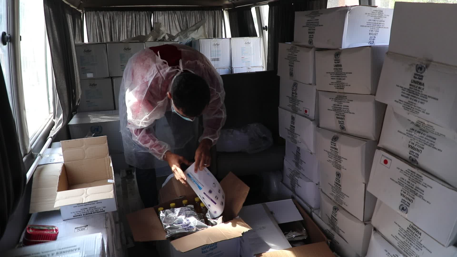United Nation Relief and Works Agency (UNRWA) food distribution 