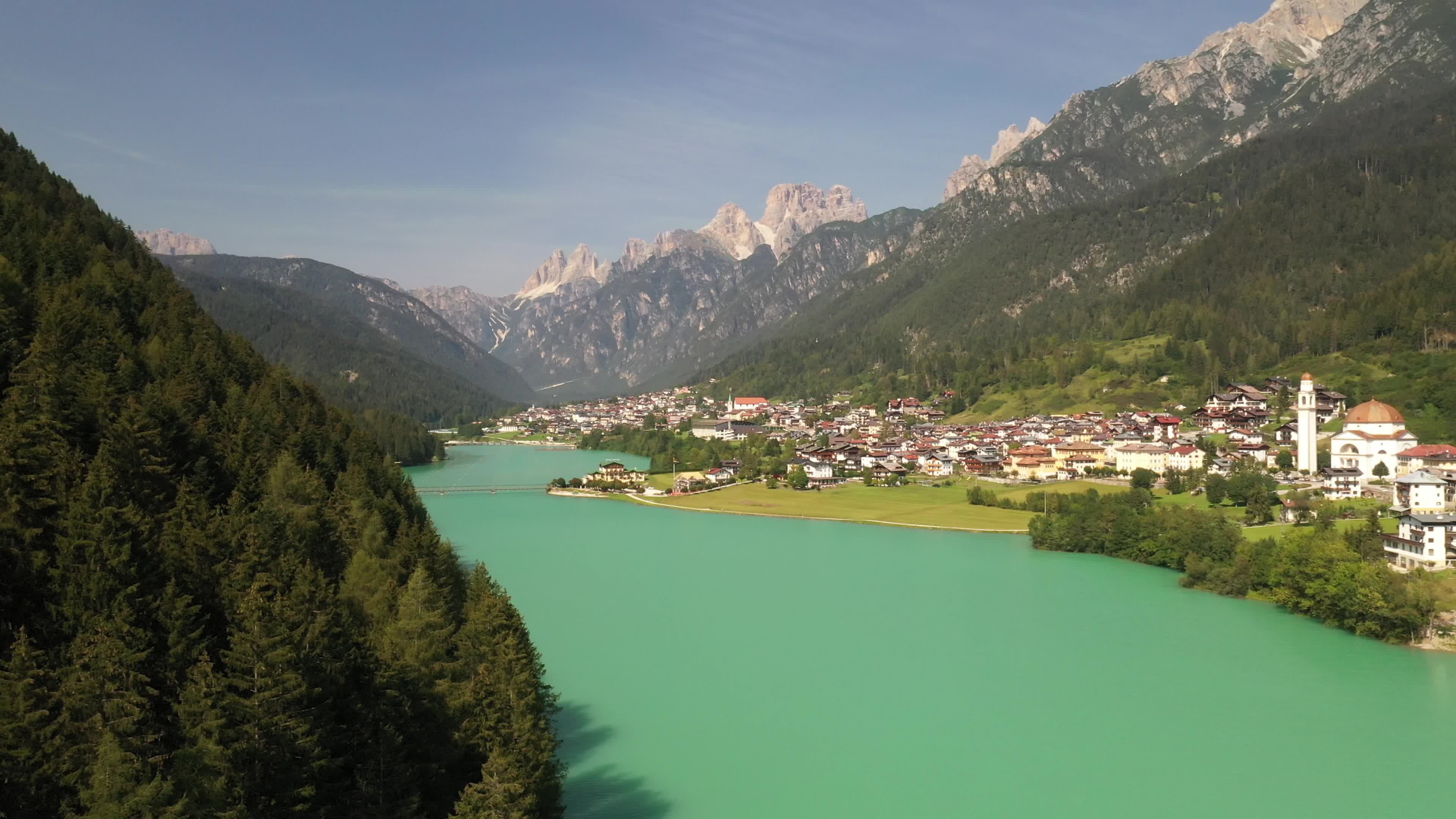 Drone View Of Auronzo Di Cadore