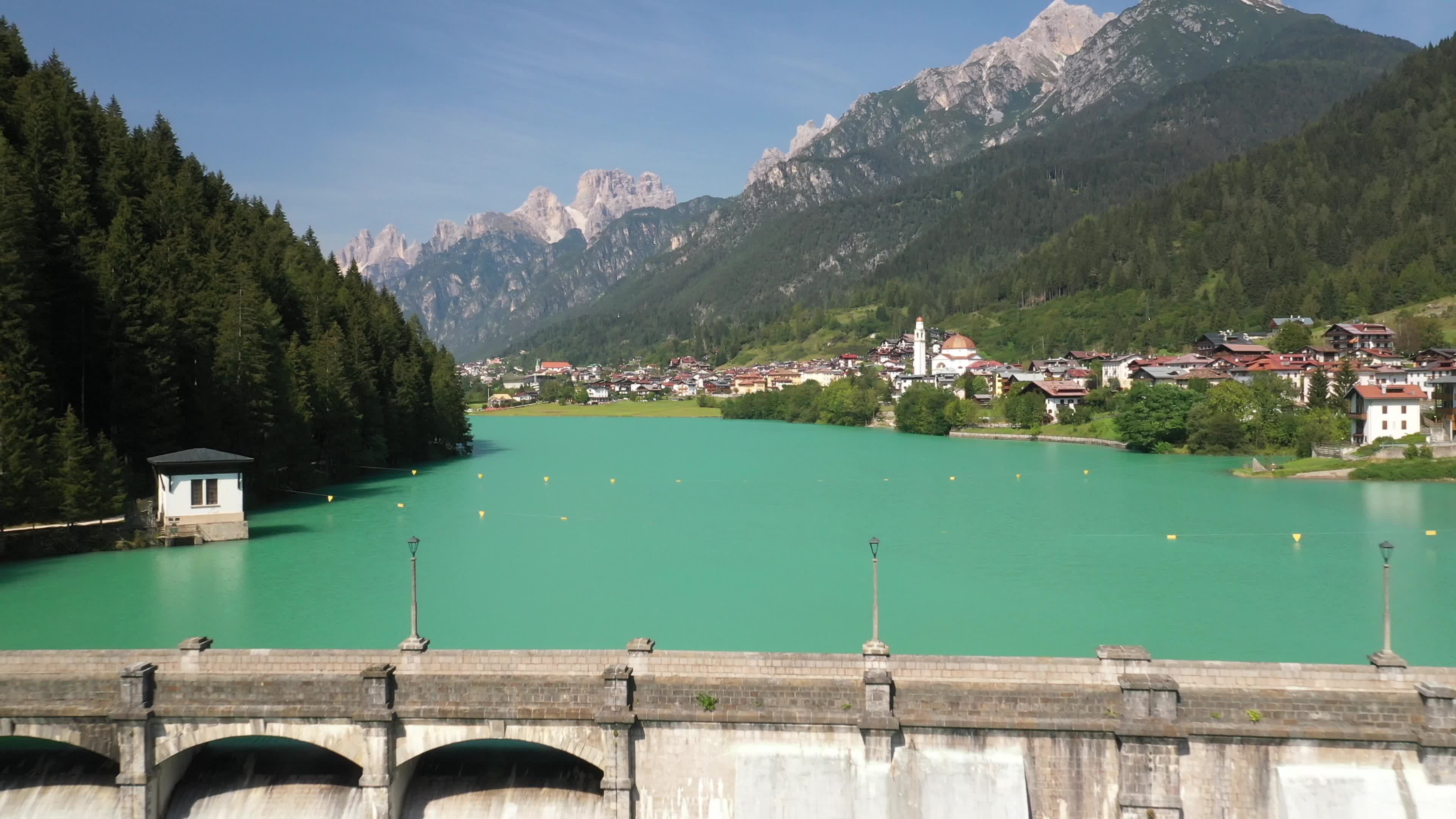 Drone View Of Auronzo Di Cadore