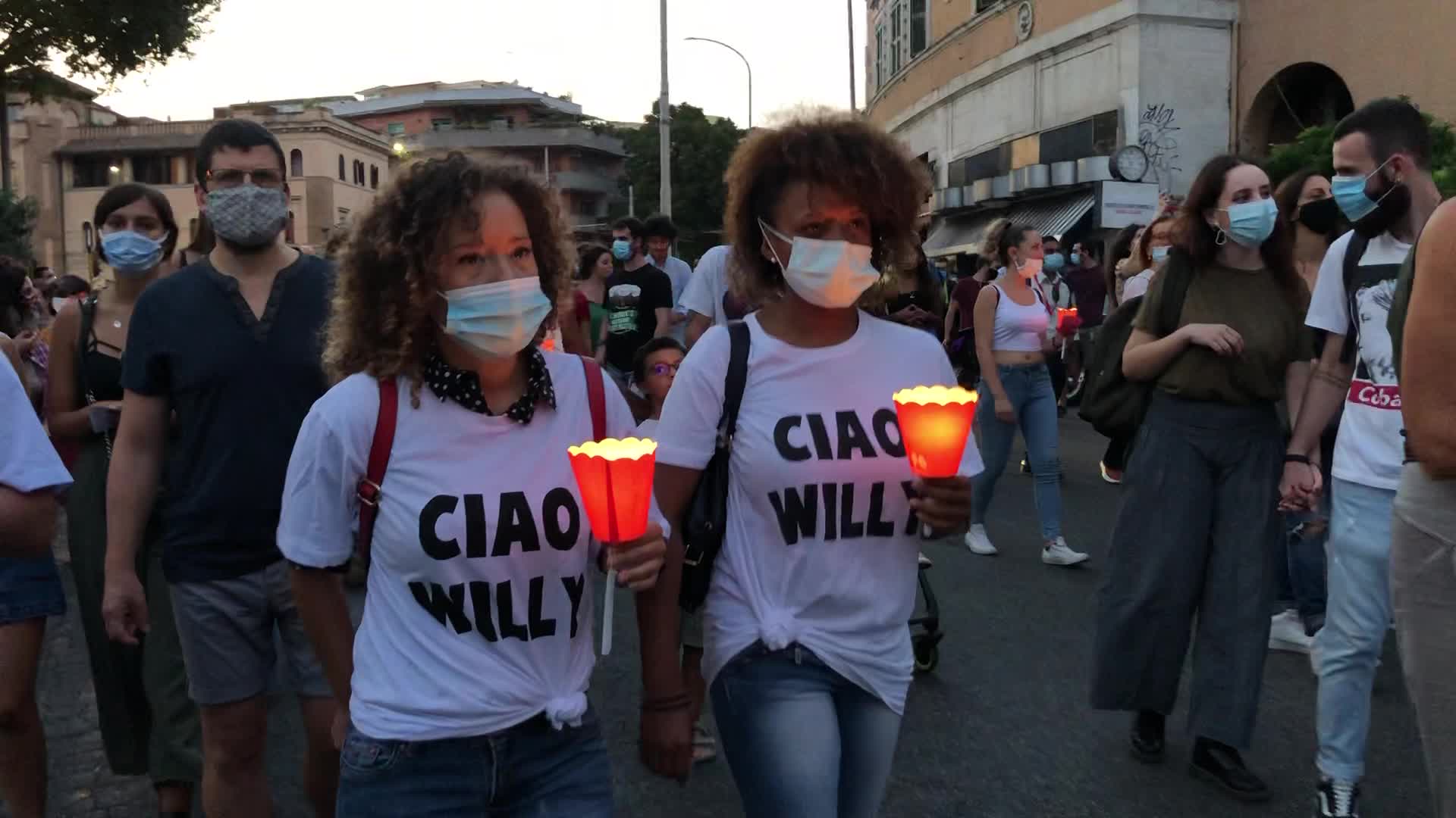 Willy Duarte Monteiro's murder torchlight procession in Rome
