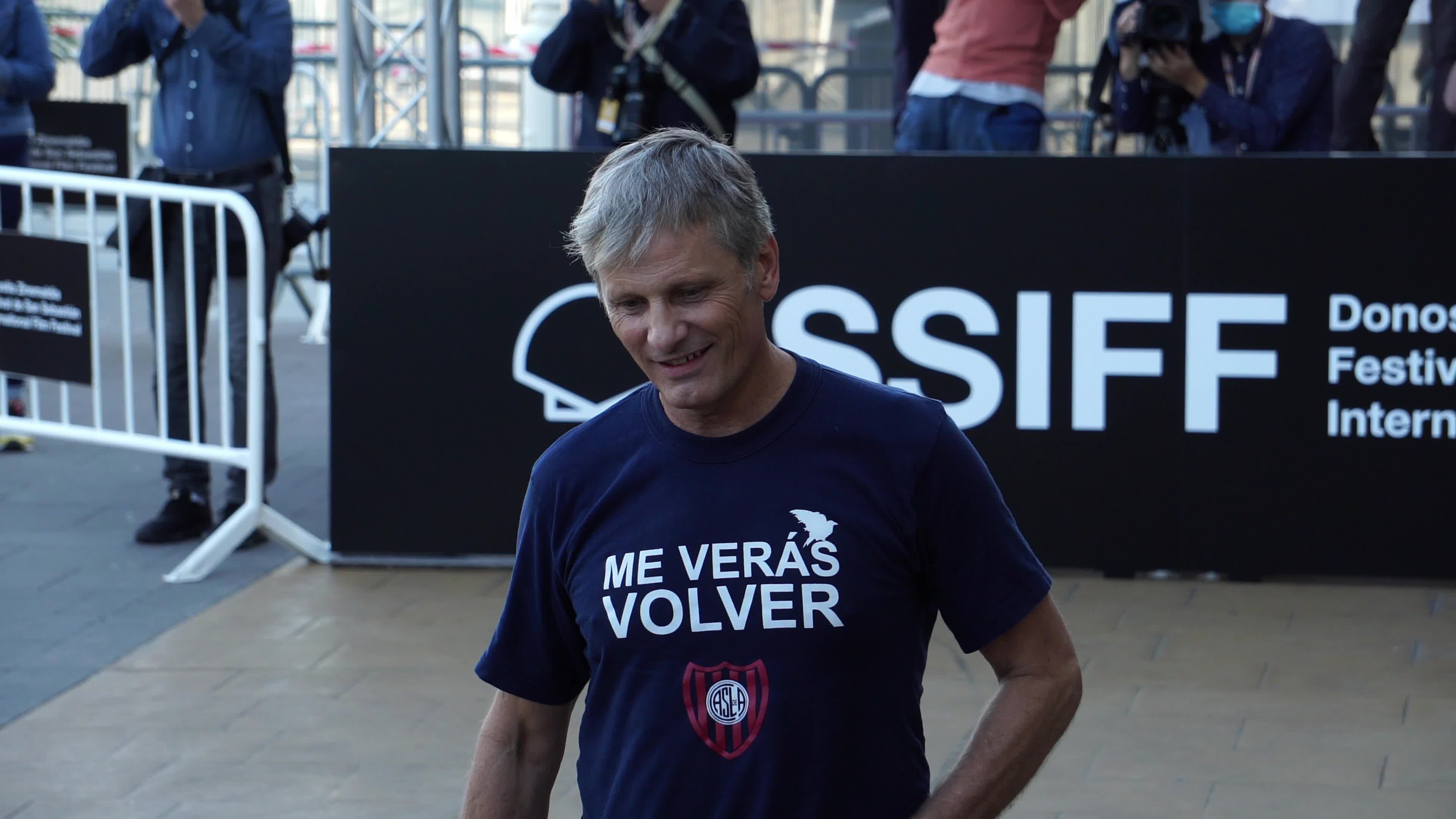 Viggo Mortensen arrives at San Sebastian Film Festival