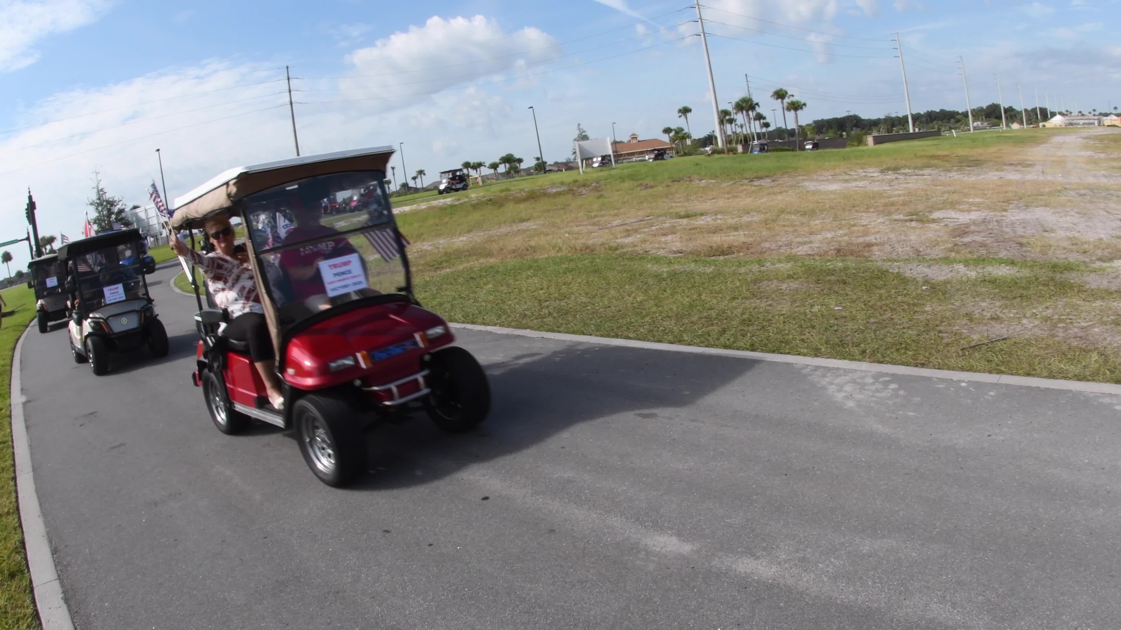 Trump Supporters Hold Golf Cart Parade in The Villages, Florida