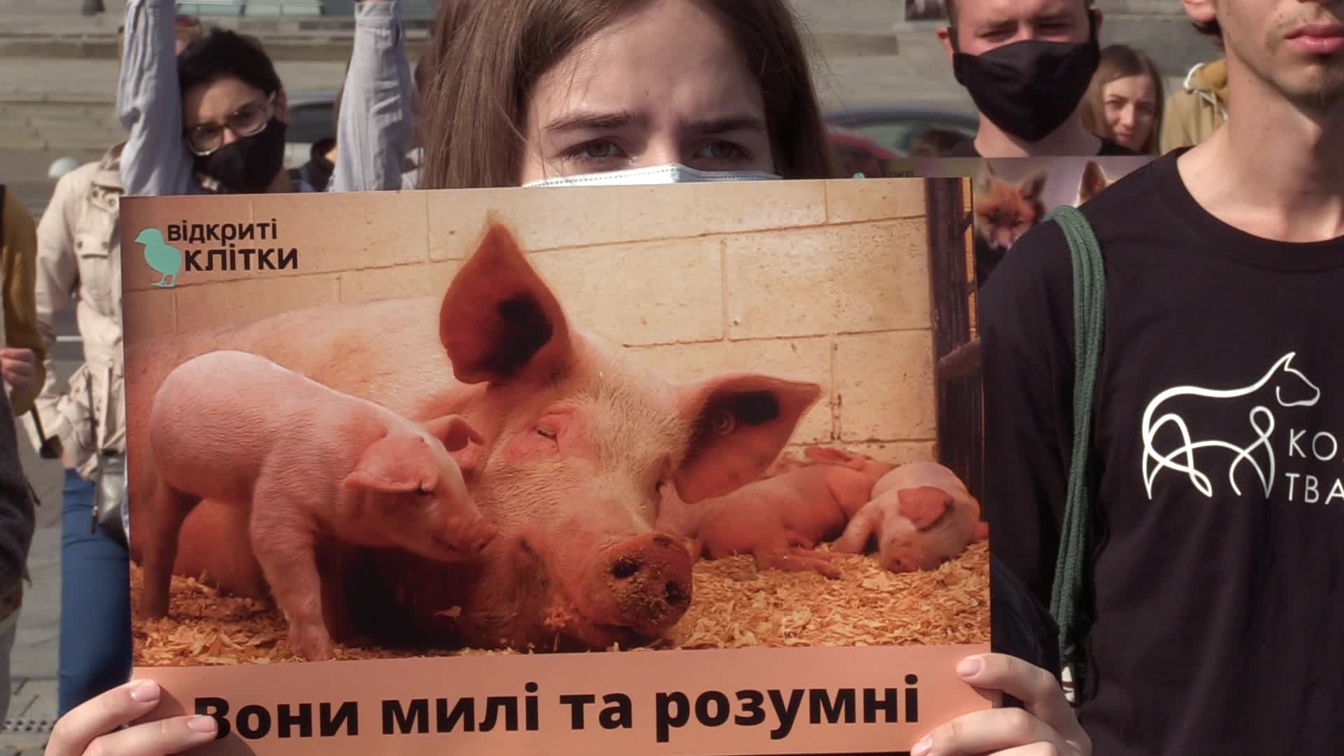 Animal rights supporters rally to the World Animal Day in Kyiv