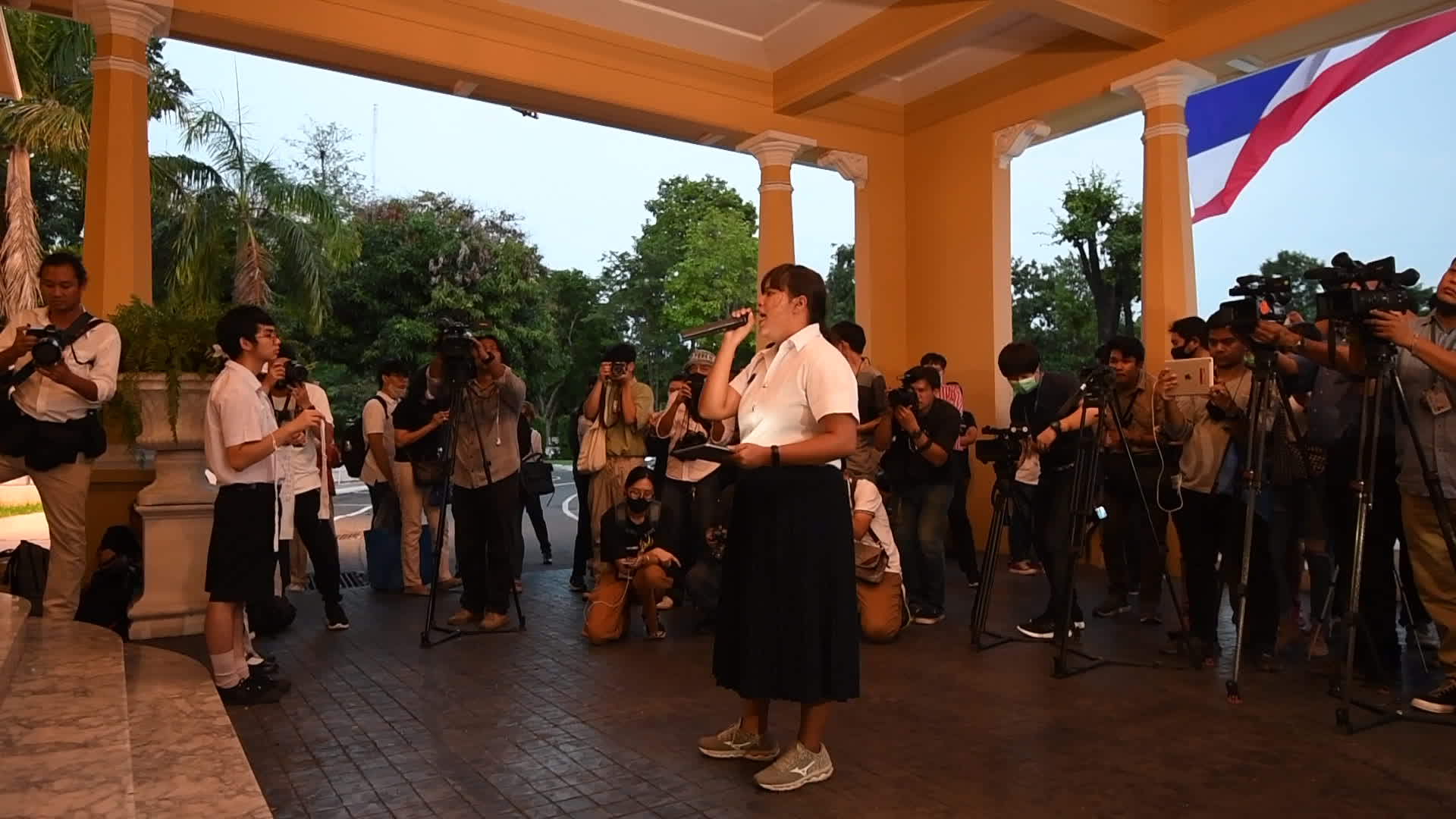 Thai students and teachers light candles against violence in schools