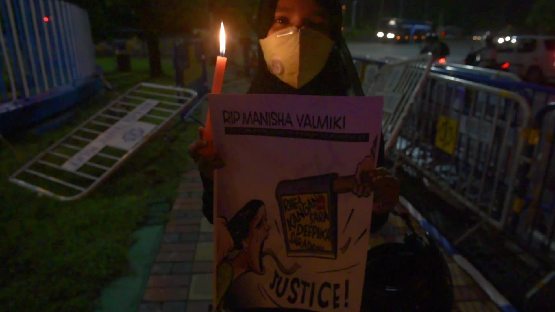 Protest against Hathras rape-murder in Kolkata, India