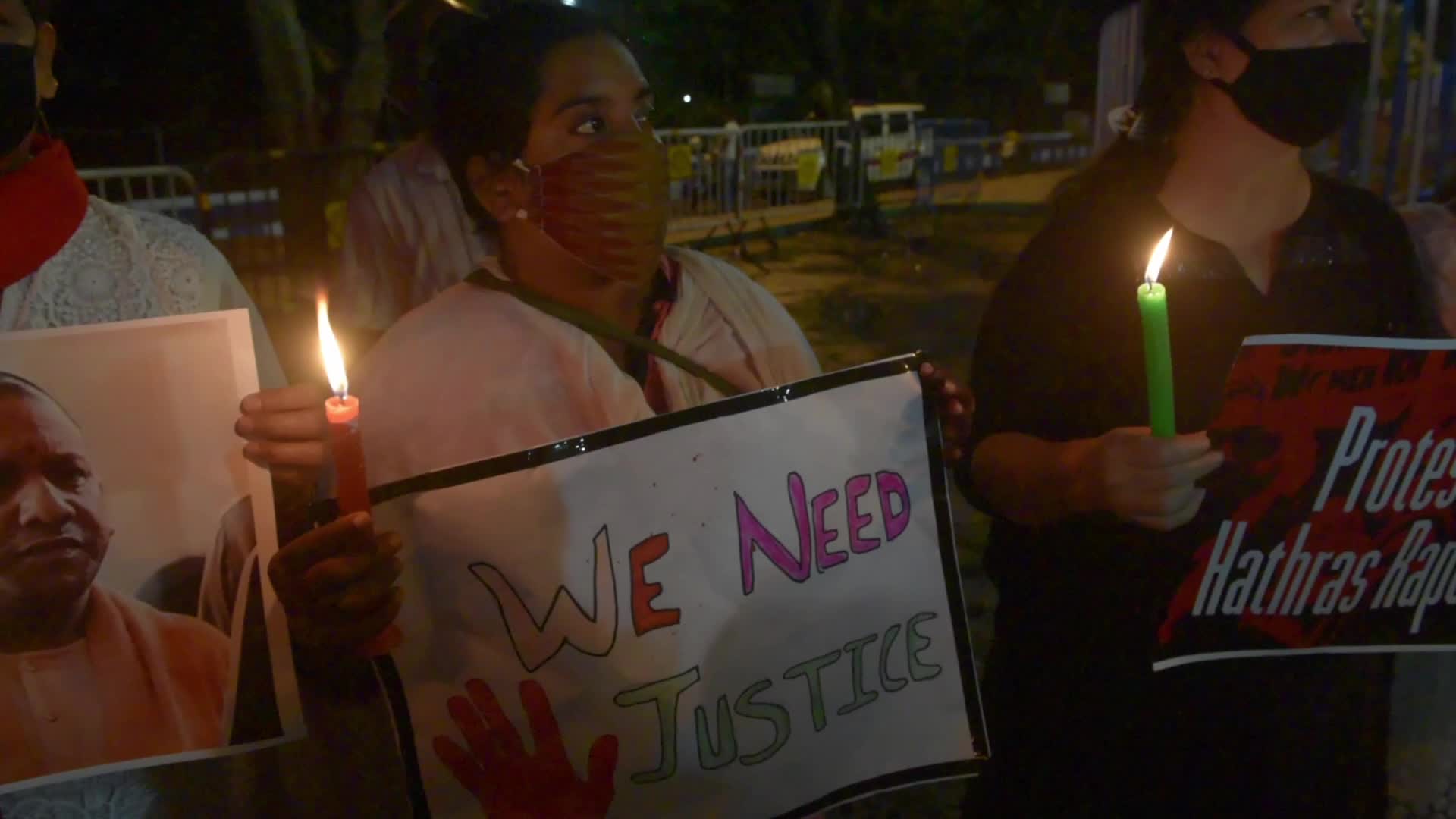 Protest against Hathras rape-murder in Kolkata, India