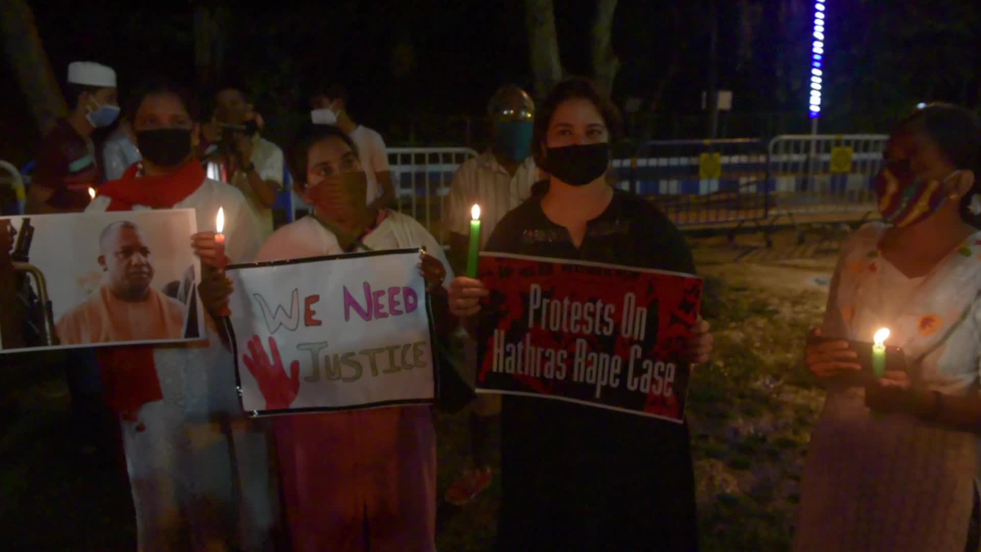 Protest against Hathras rape-murder in Kolkata, India