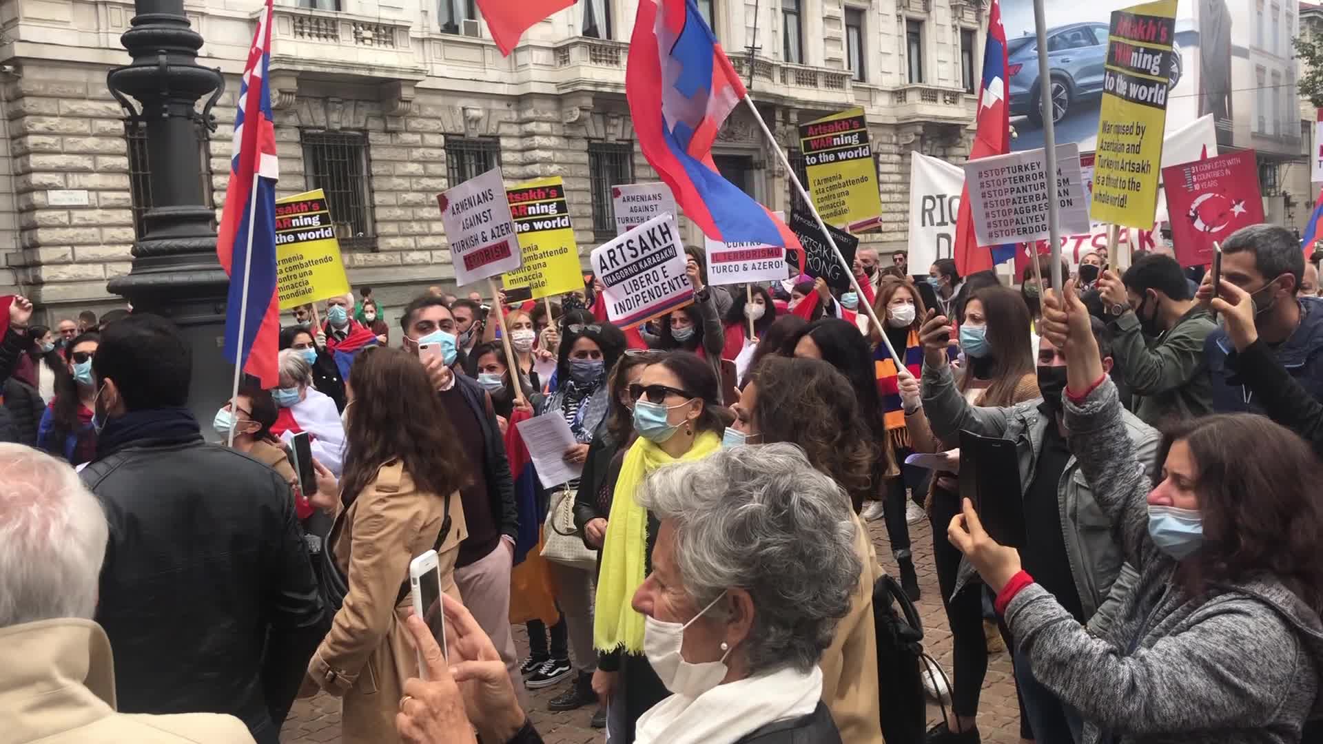 Armenians and Italians held demonstration in Milan