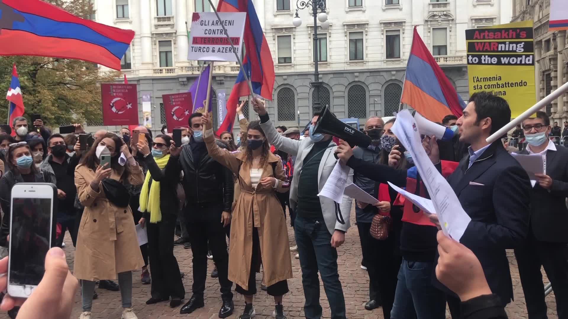 Armenians and Italians held demonstration in Milan