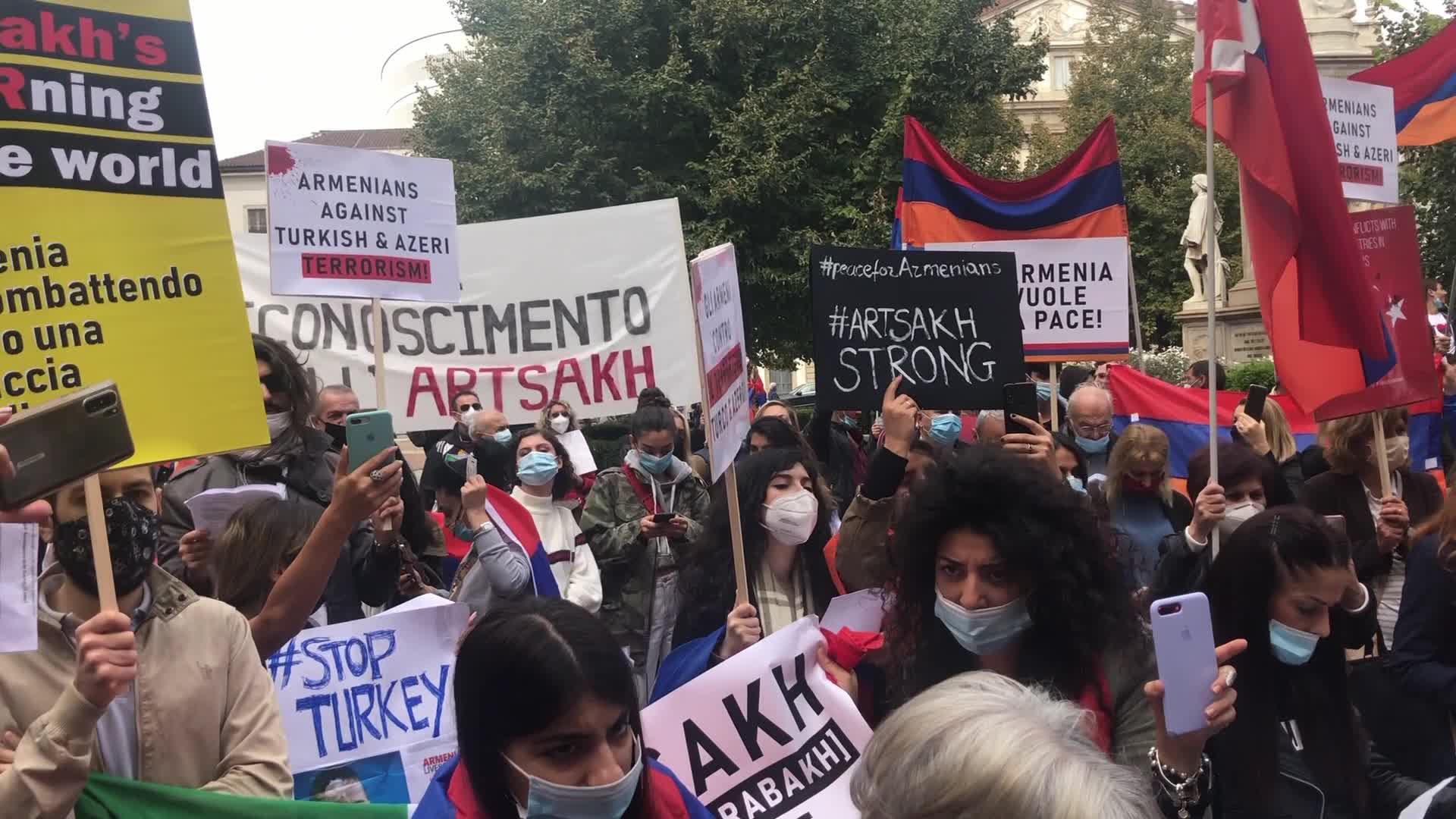 Armenians and Italians held demonstration in Milan