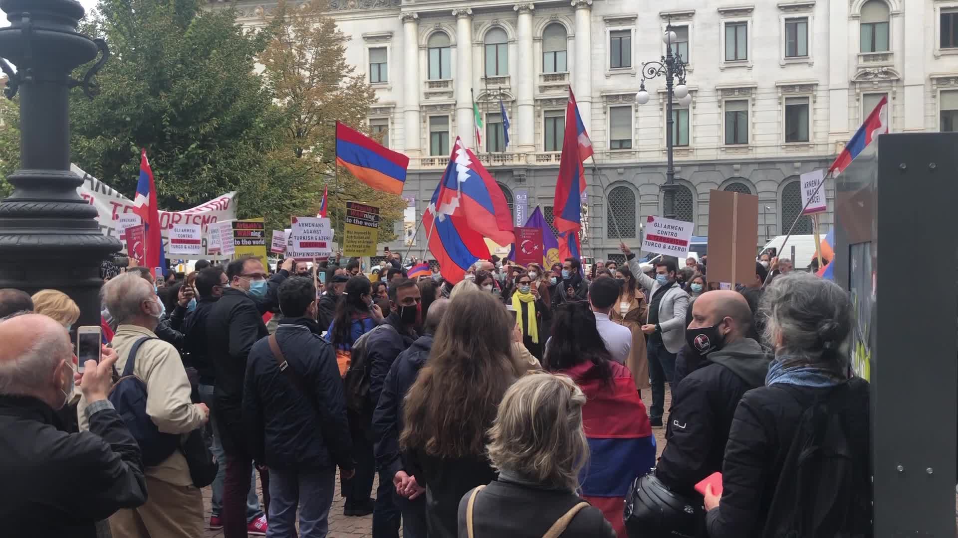 Armenians and Italians held demonstration in Milan
