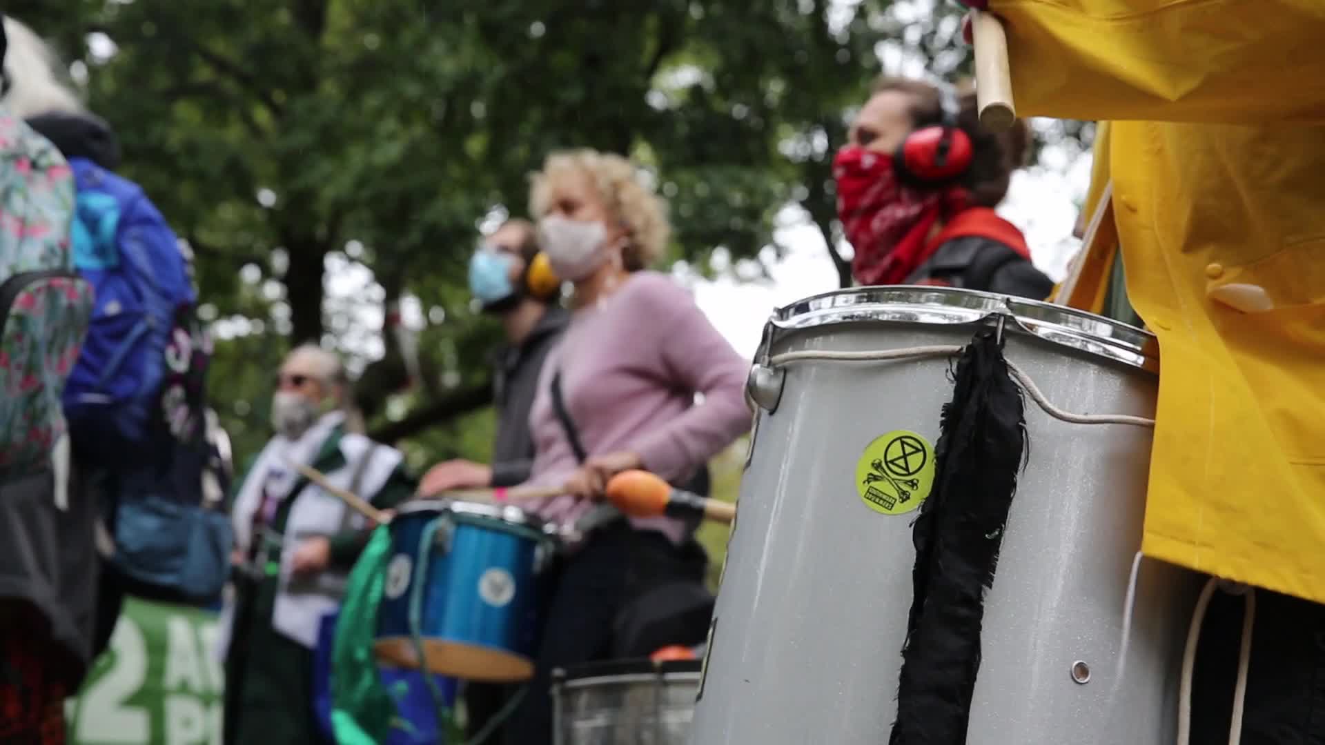 Protest agains HS2 construction in London