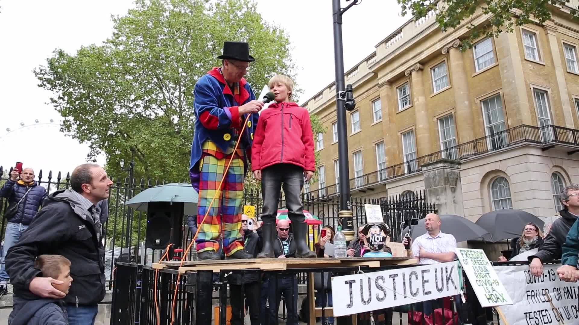 Demonstration Against Coronavirus Lockdown In London