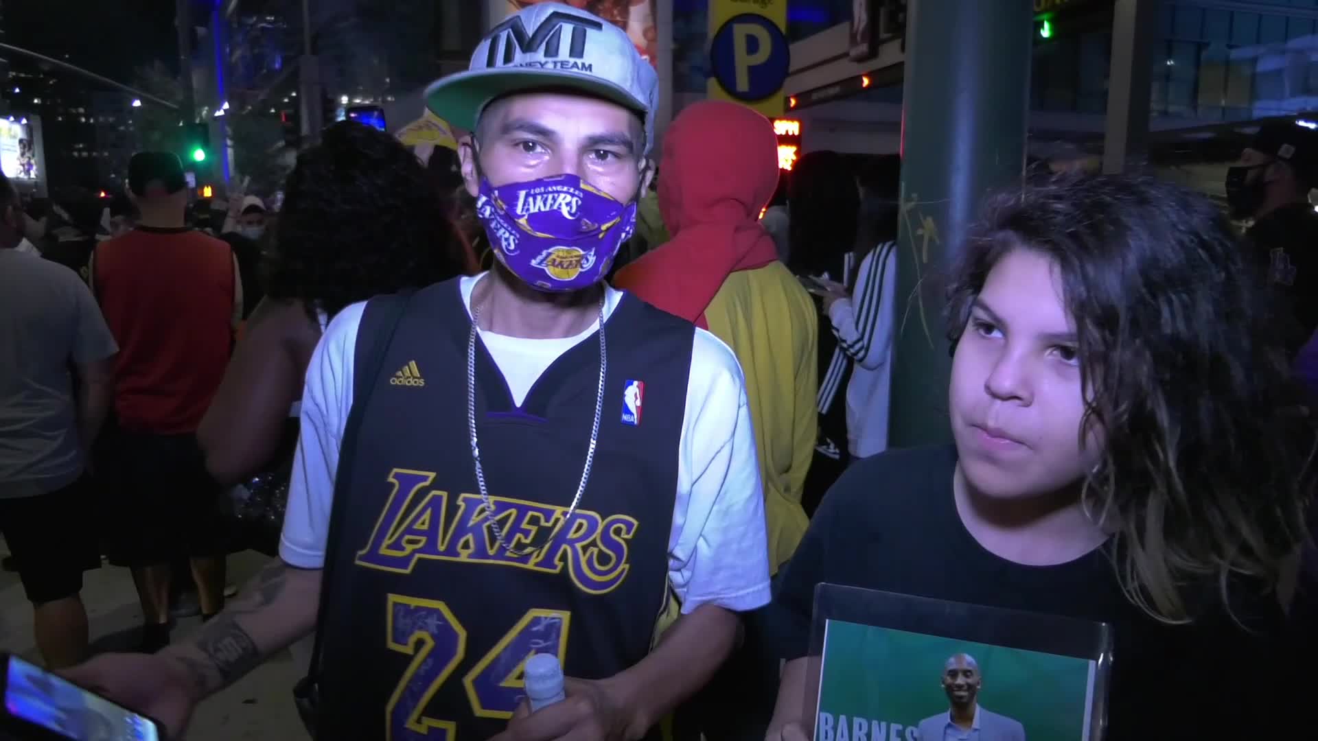 Lakers fans celebrate championship win 2020 chanting Kobe at Staples Center