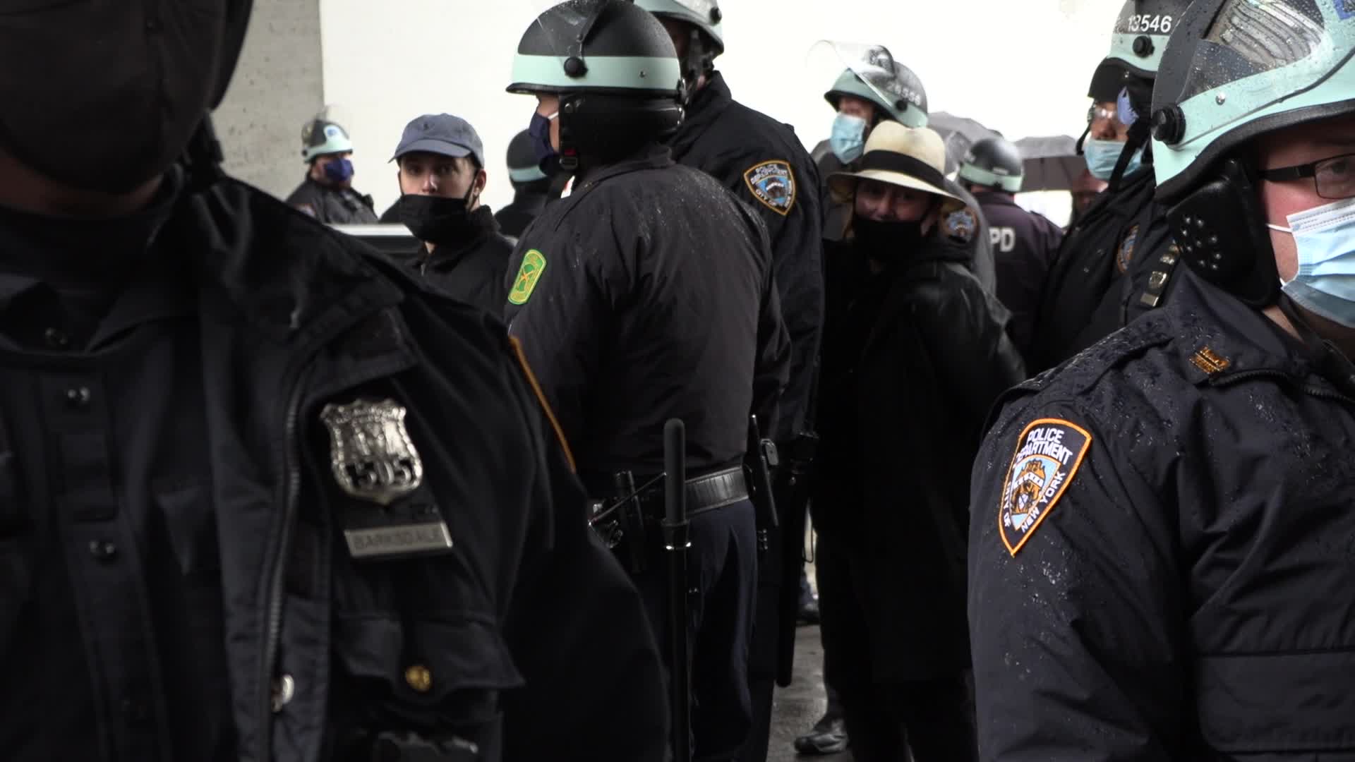 NYPD shuts down antifascist rally amidst election demonstrations