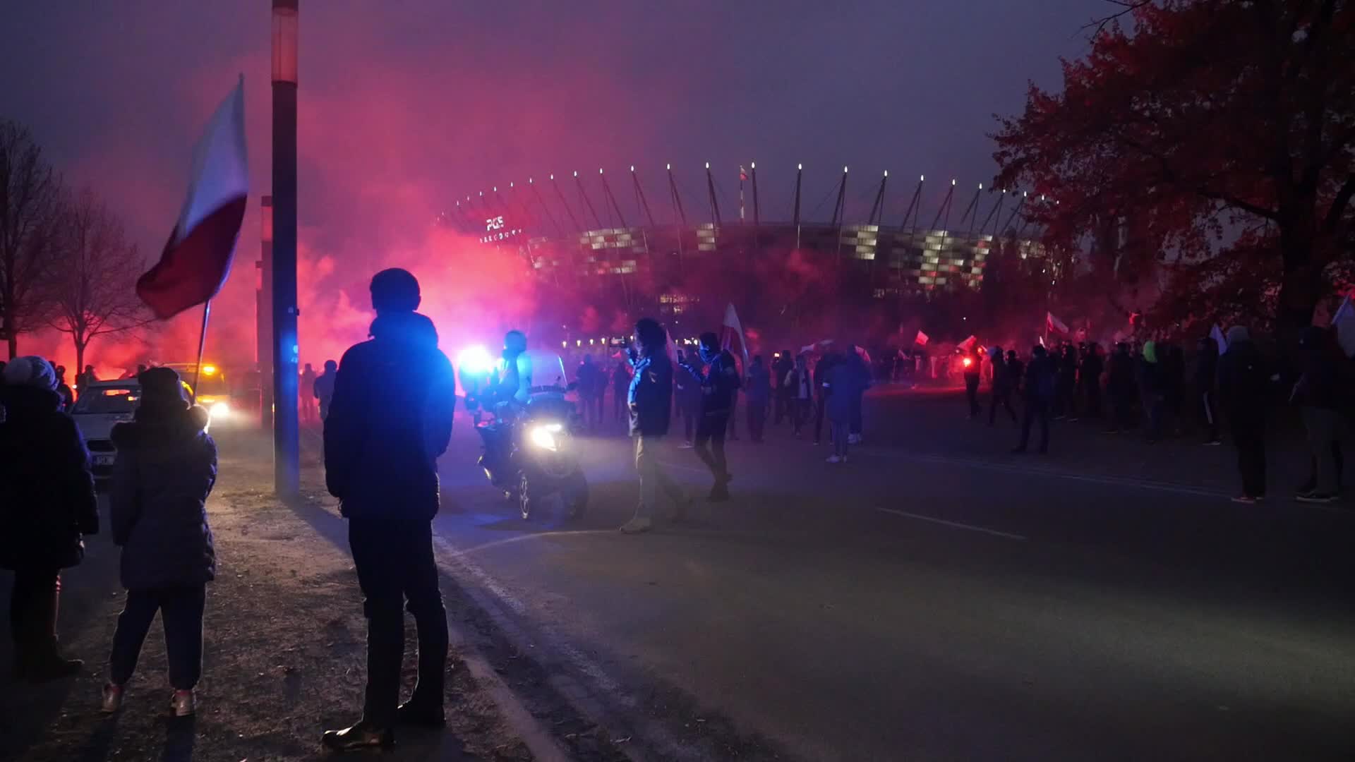 Riot during the Polish Independence Day in Warsaw