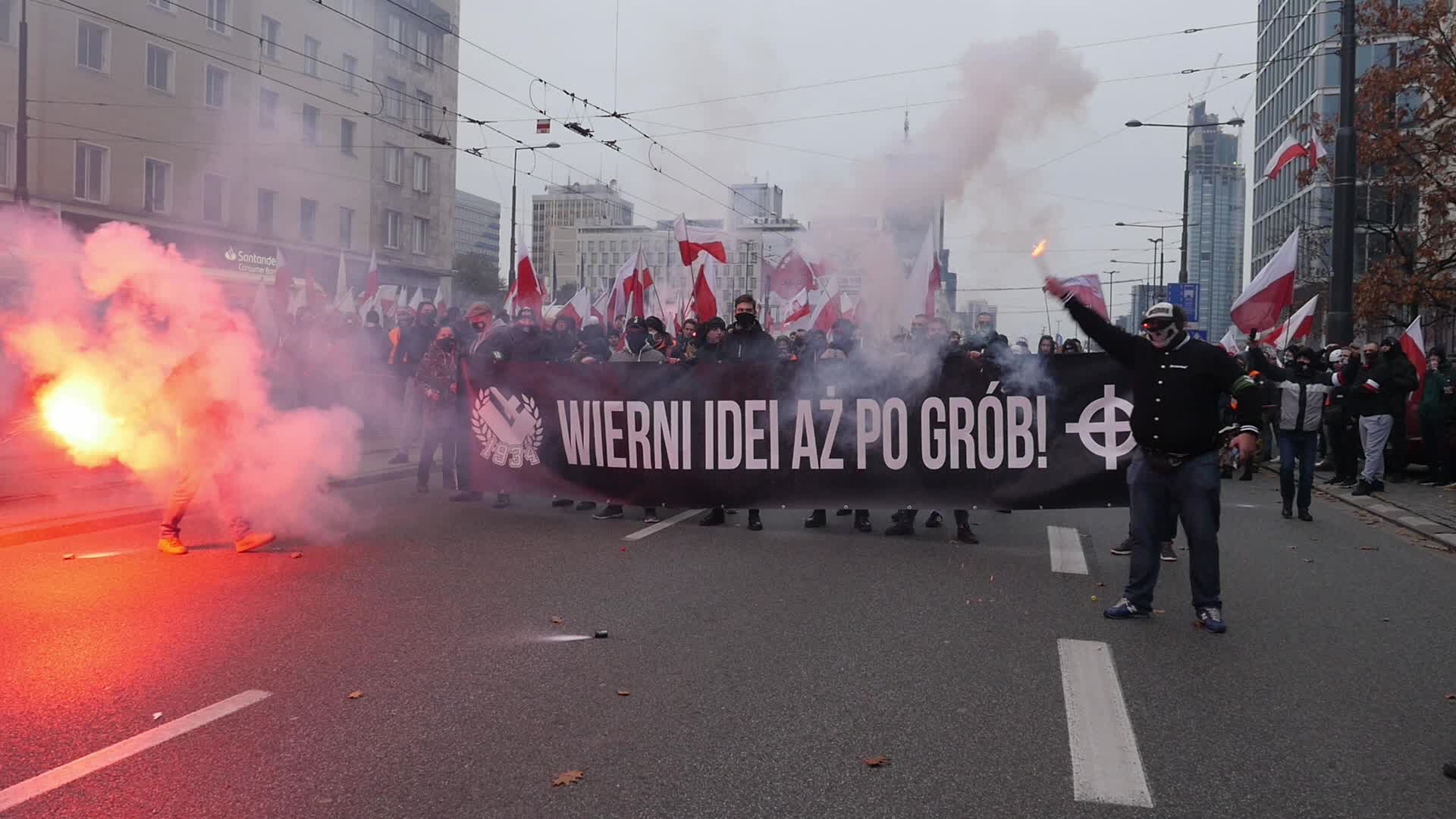 Riots during the Polish Independence Day in Warsaw