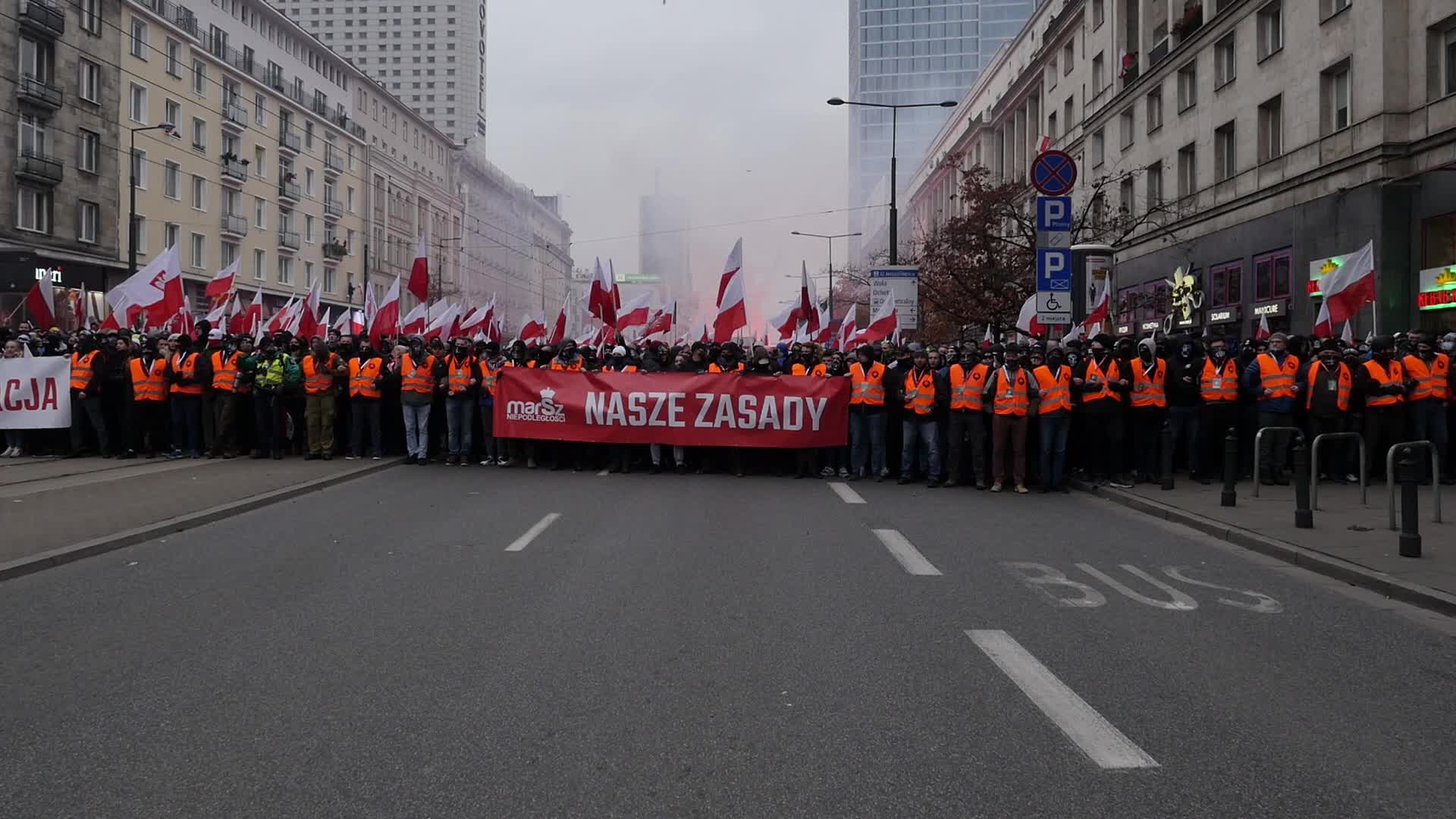 Riots during the Polish Independence Day in Warsaw