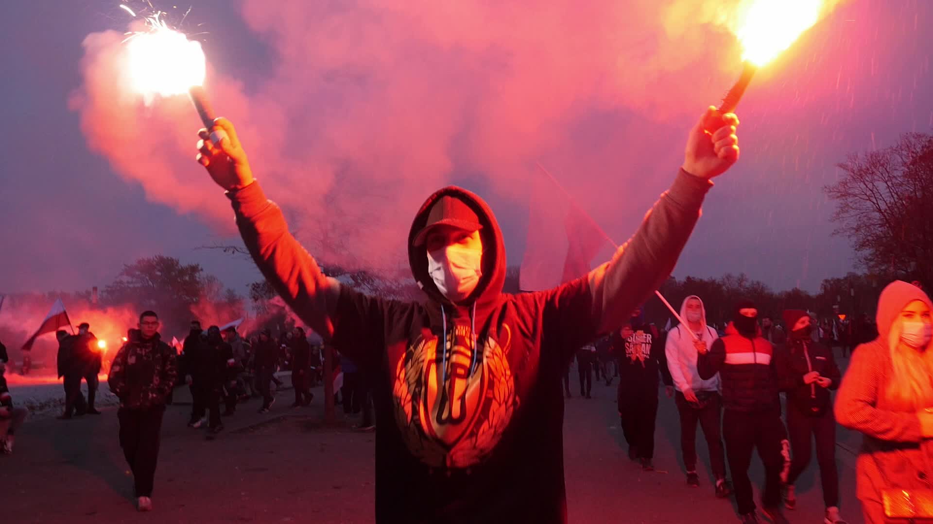 Riots during the Polish Independence Day in Warsaw