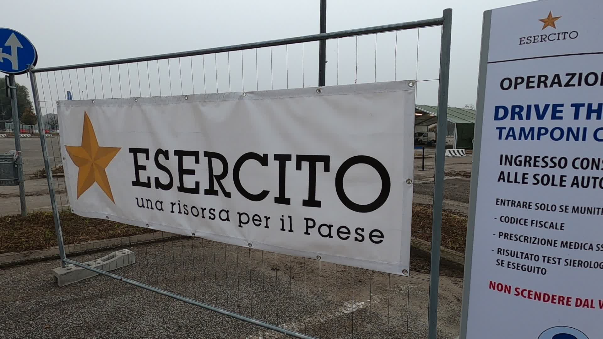 The opening day of the largest Italian Drive Through for SARS-COv2 quick swabs in Milan
