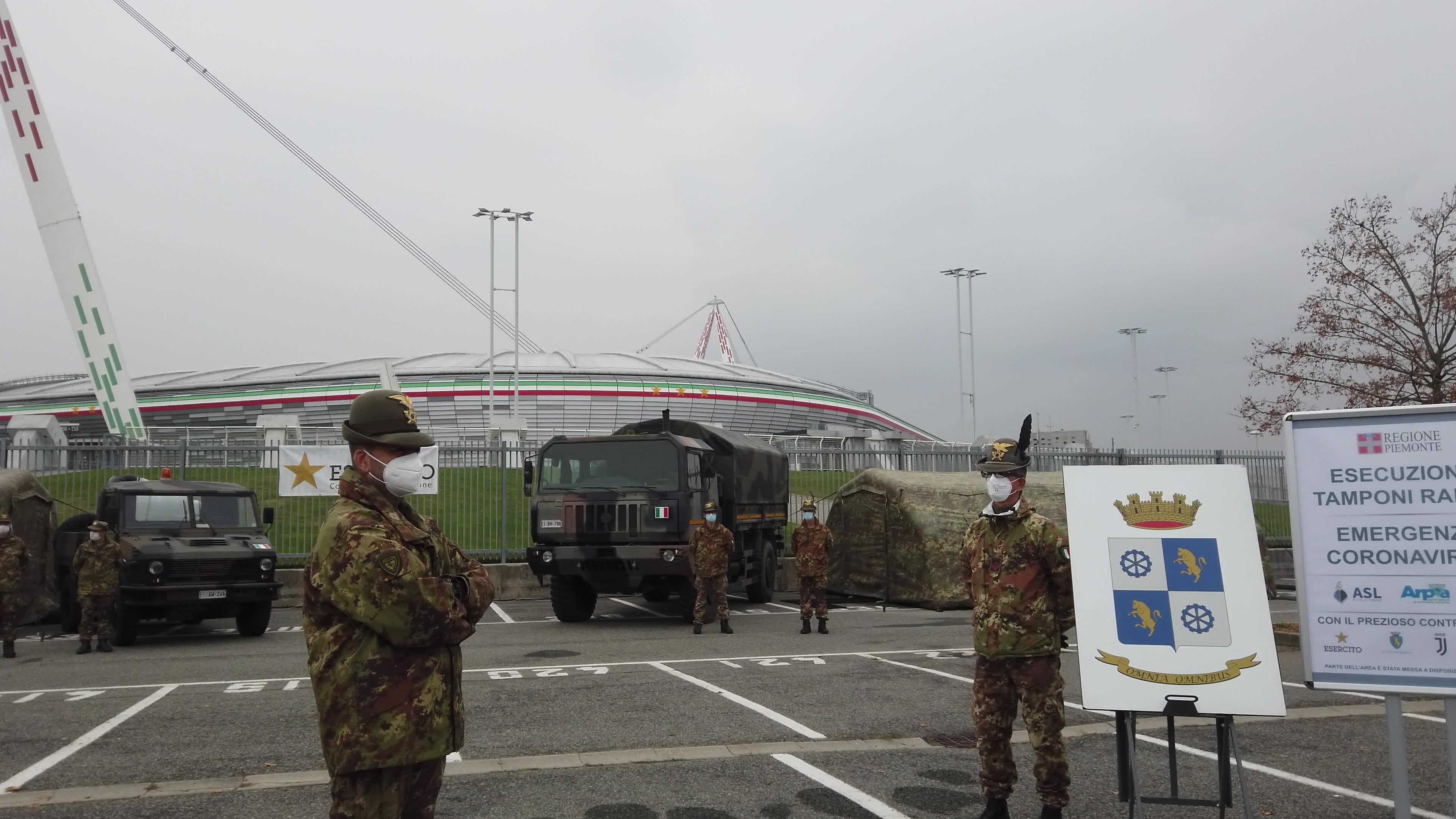 Drive through Coronavirus Testing Area Opens Juventus Stadium