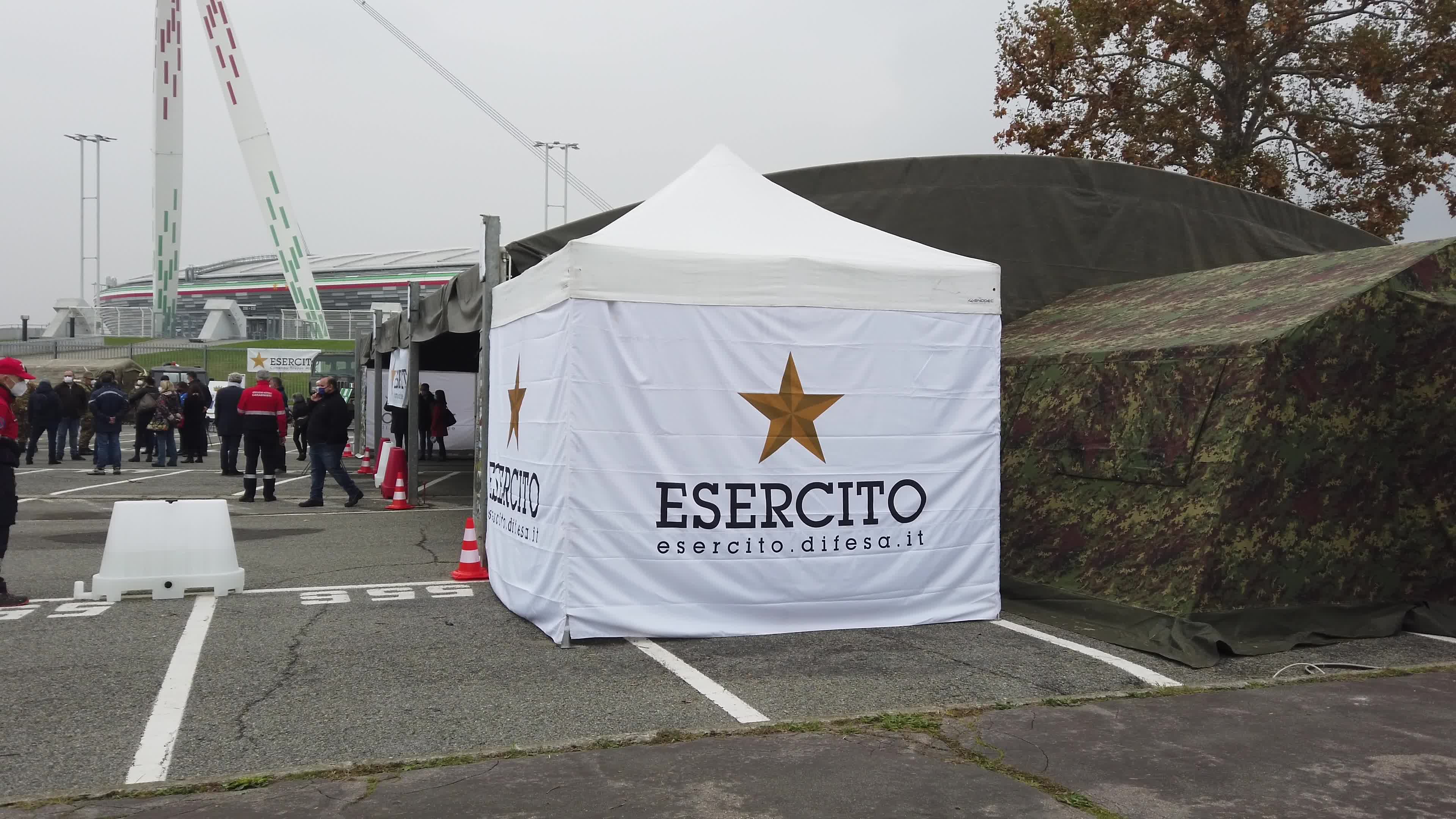 Drive through Coronavirus Testing Area Opens Juventus Stadium