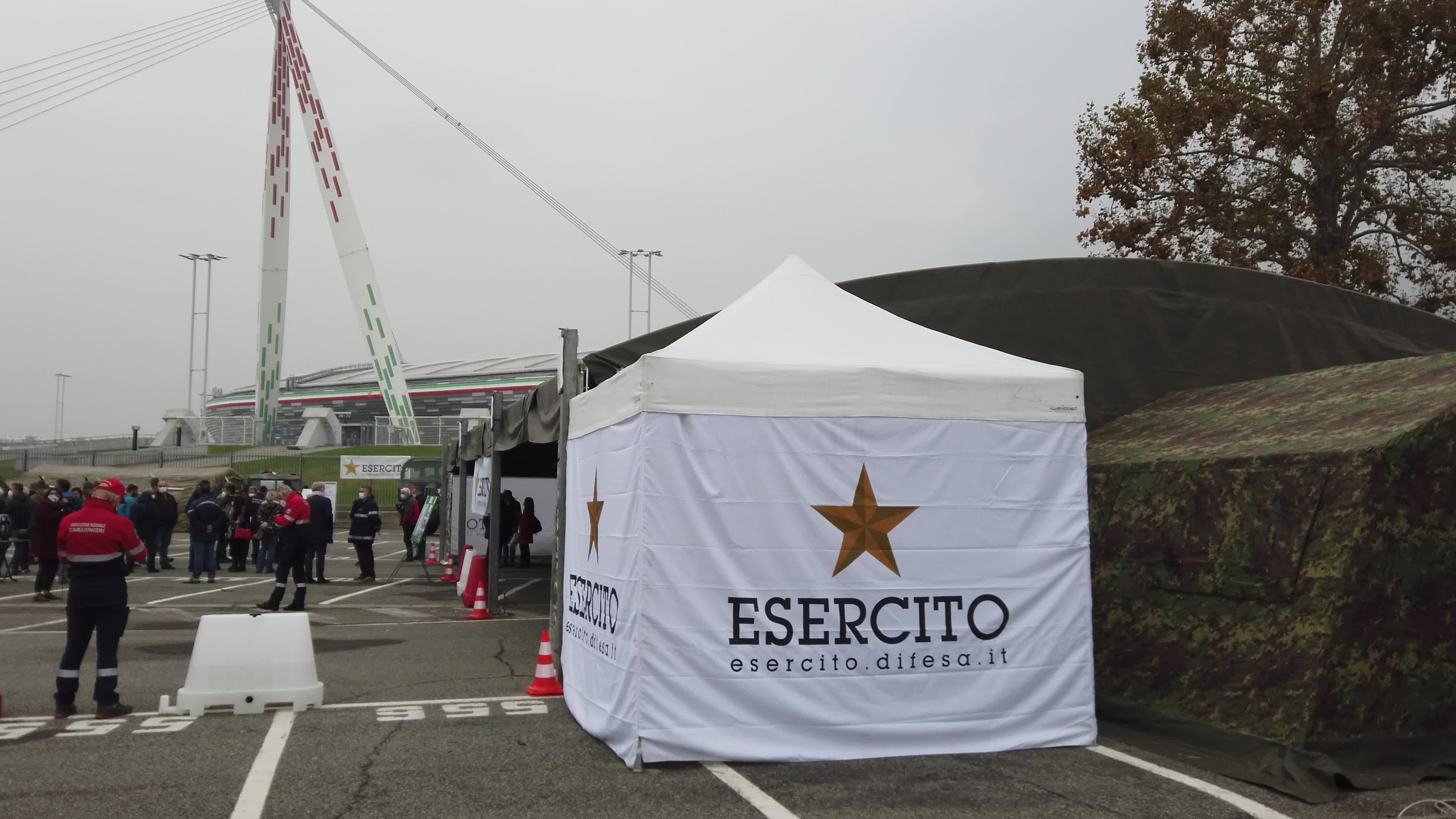 Drive through Coronavirus Testing Area Opens Juventus Stadium