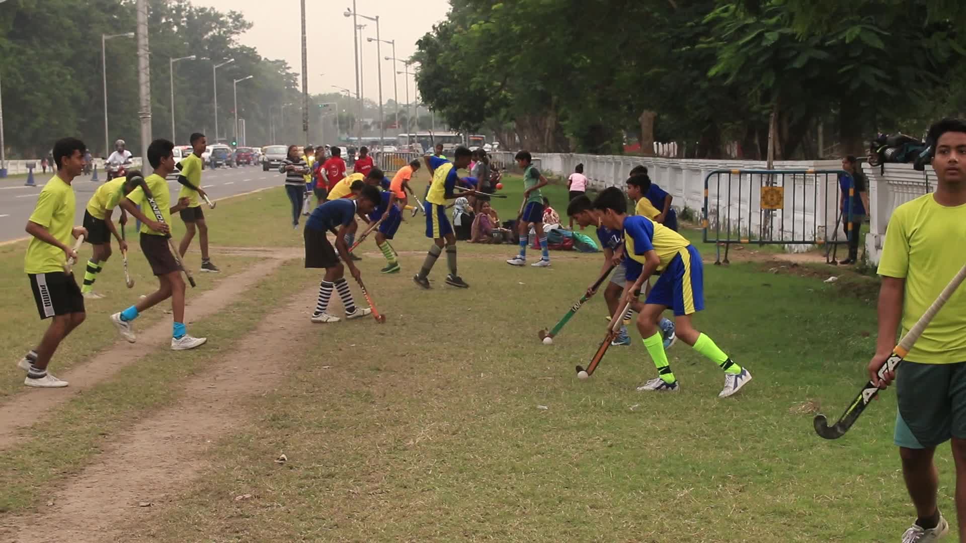 Hockey players in Kolkata amid the Covid-19 pandemic