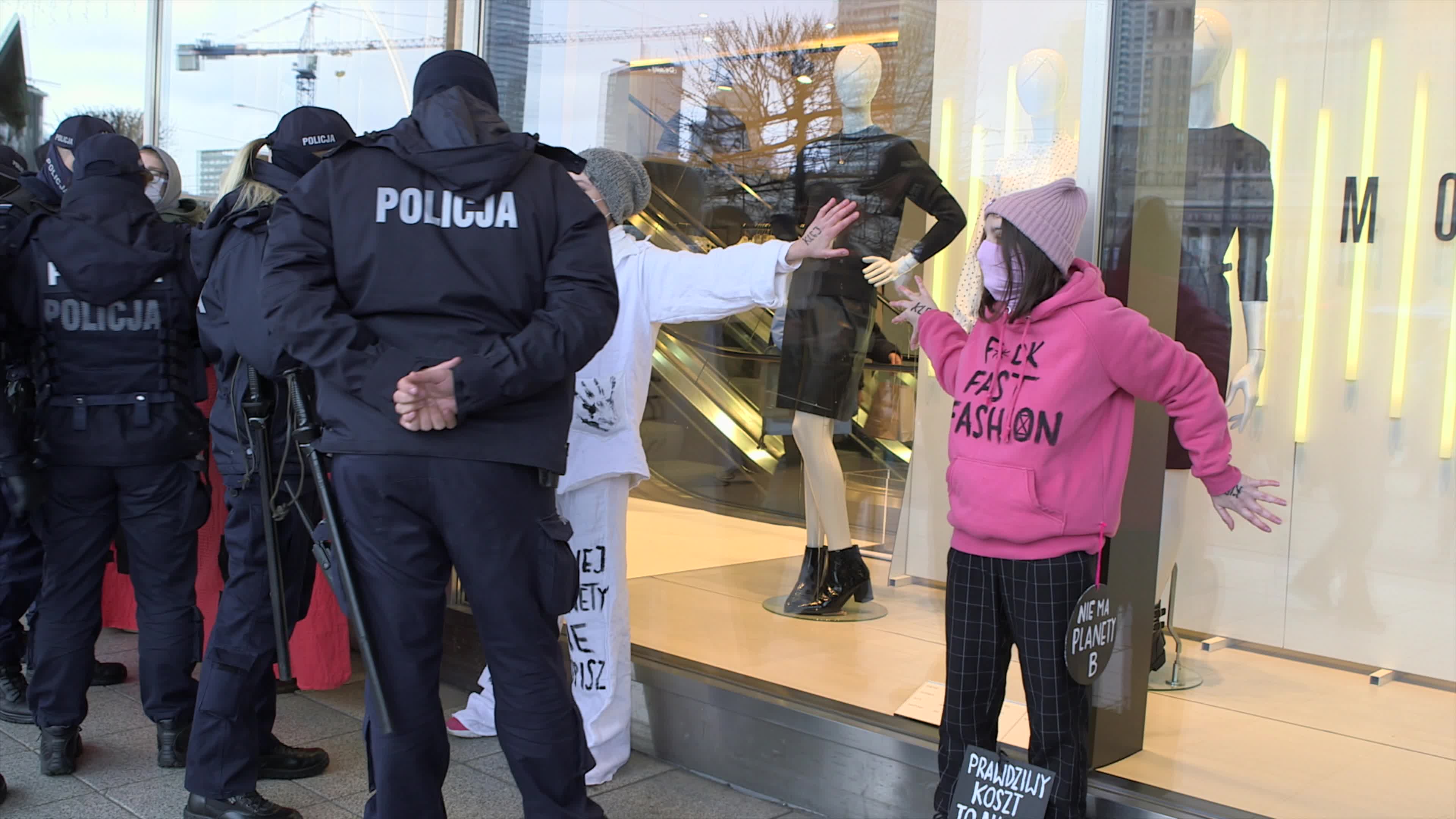 Extinction Rebellions protest fast fashion on Black Friday