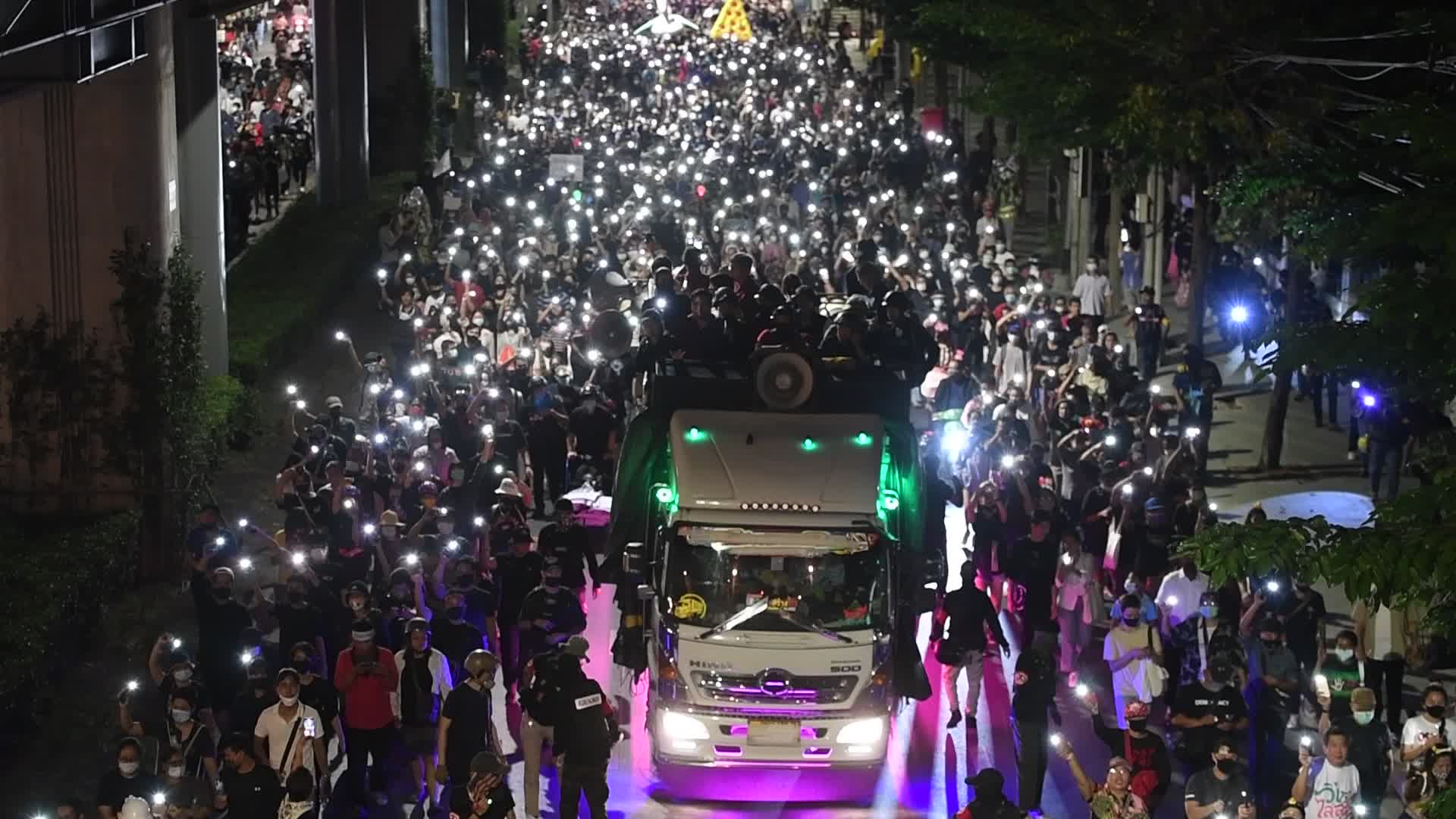 Pro-Democracy Protesters Rally Outside The 11th Infantry Regiment In Bangkok