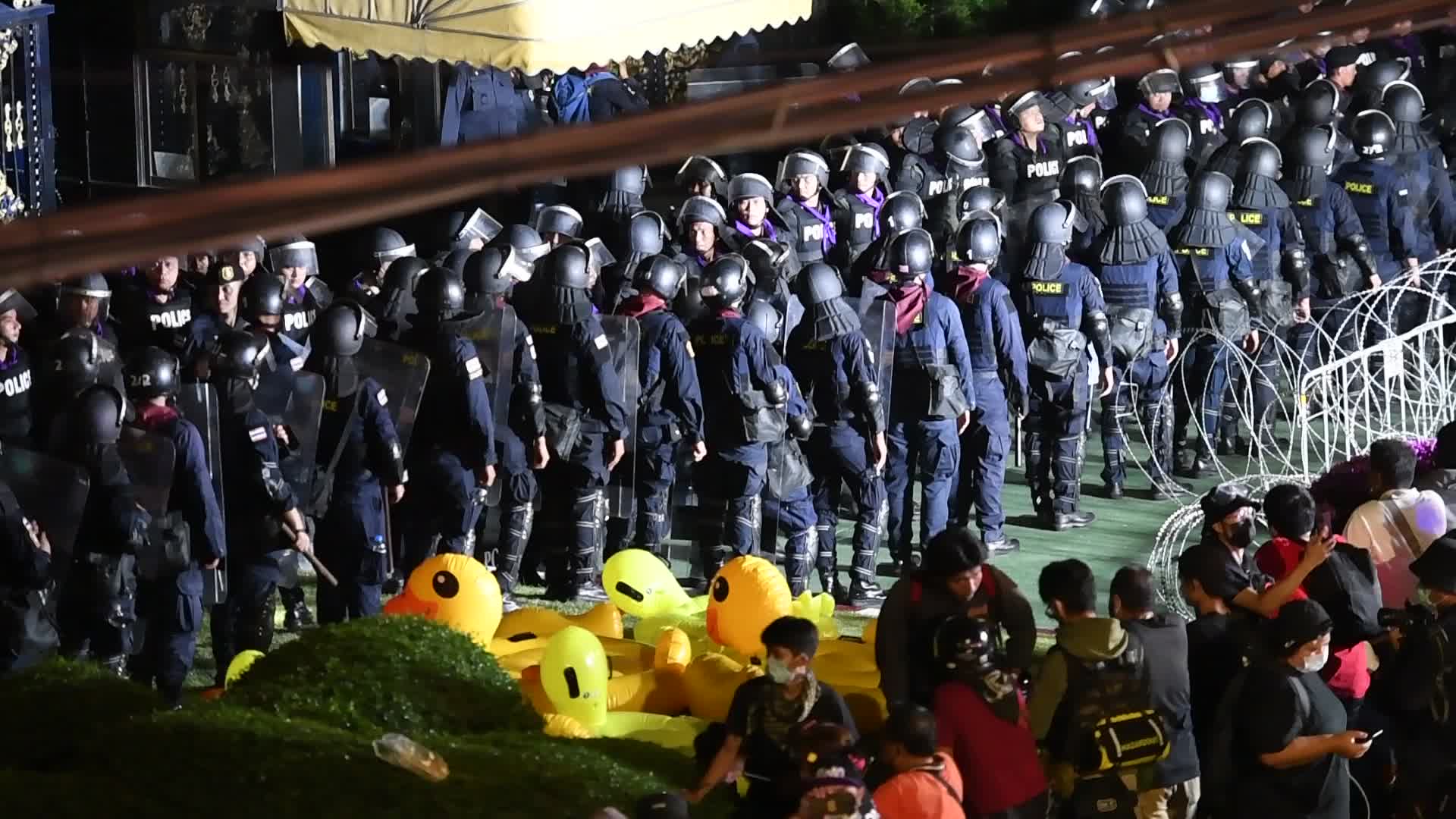 Pro-Democracy Protesters Rally Outside The 11th Infantry Regiment In Bangkok