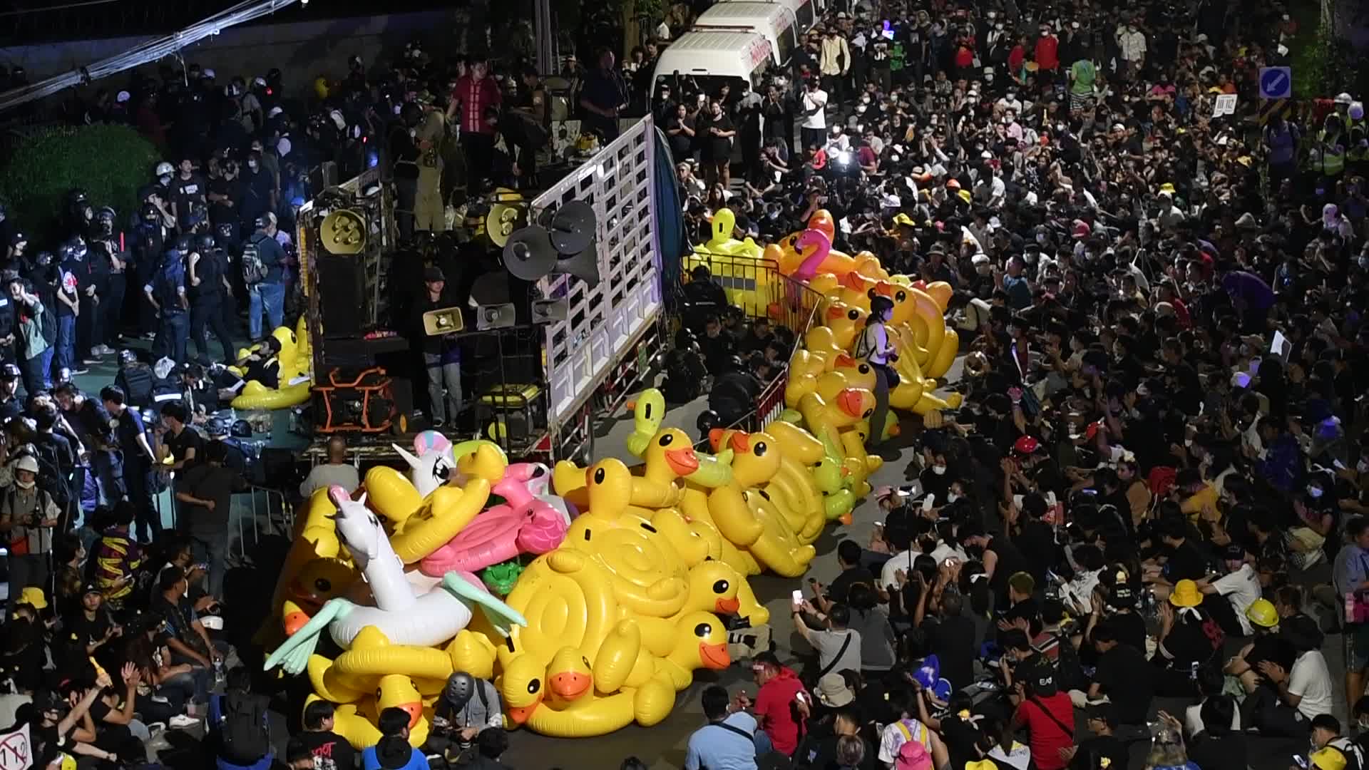 Pro-Democracy Protesters Rally Outside The 11th Infantry Regiment In Bangkok