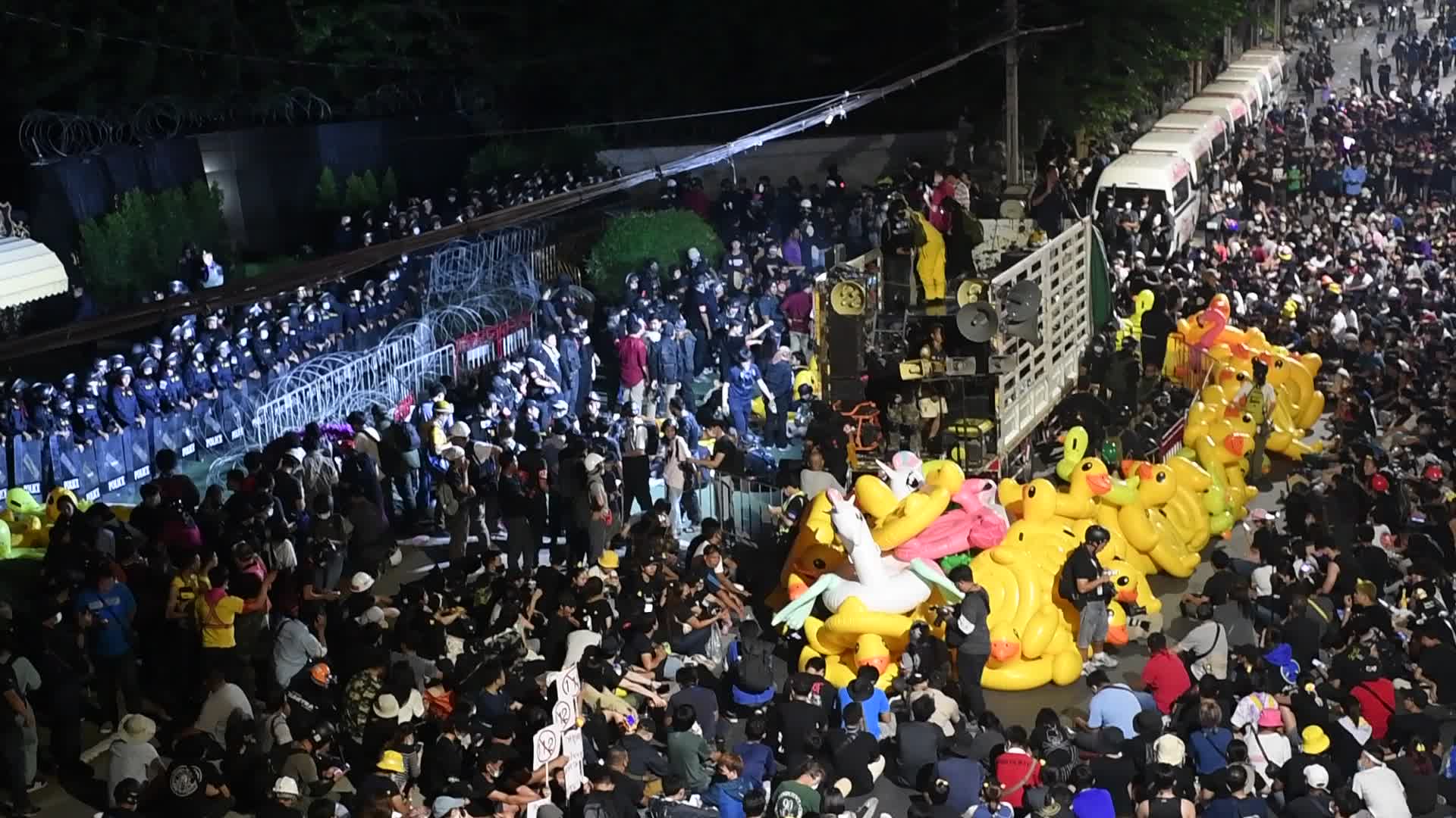 Pro-Democracy Protesters Rally Outside The 11th Infantry Regiment In Bangkok