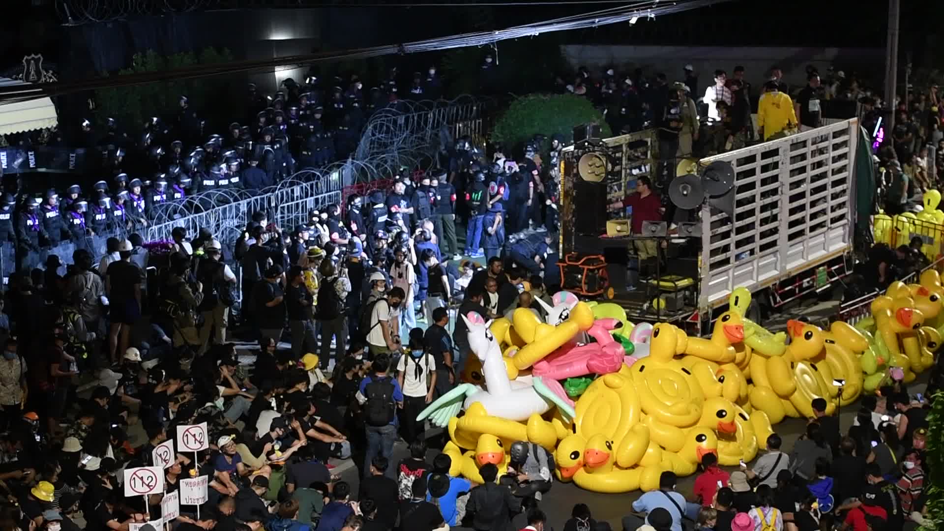 Pro-Democracy Protesters Rally Outside The 11th Infantry Regiment In Bangkok