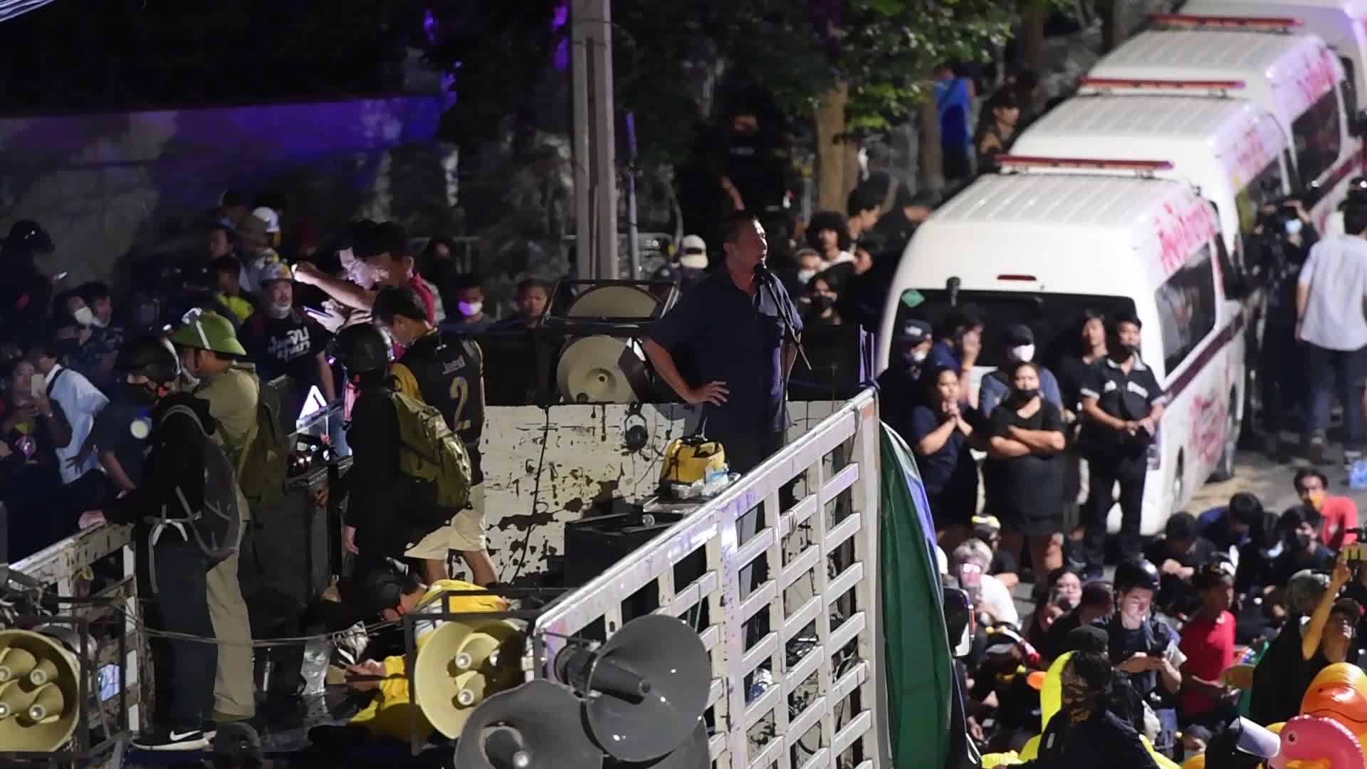 Pro-Democracy Protesters Rally Outside The 11th Infantry Regiment In Bangkok
