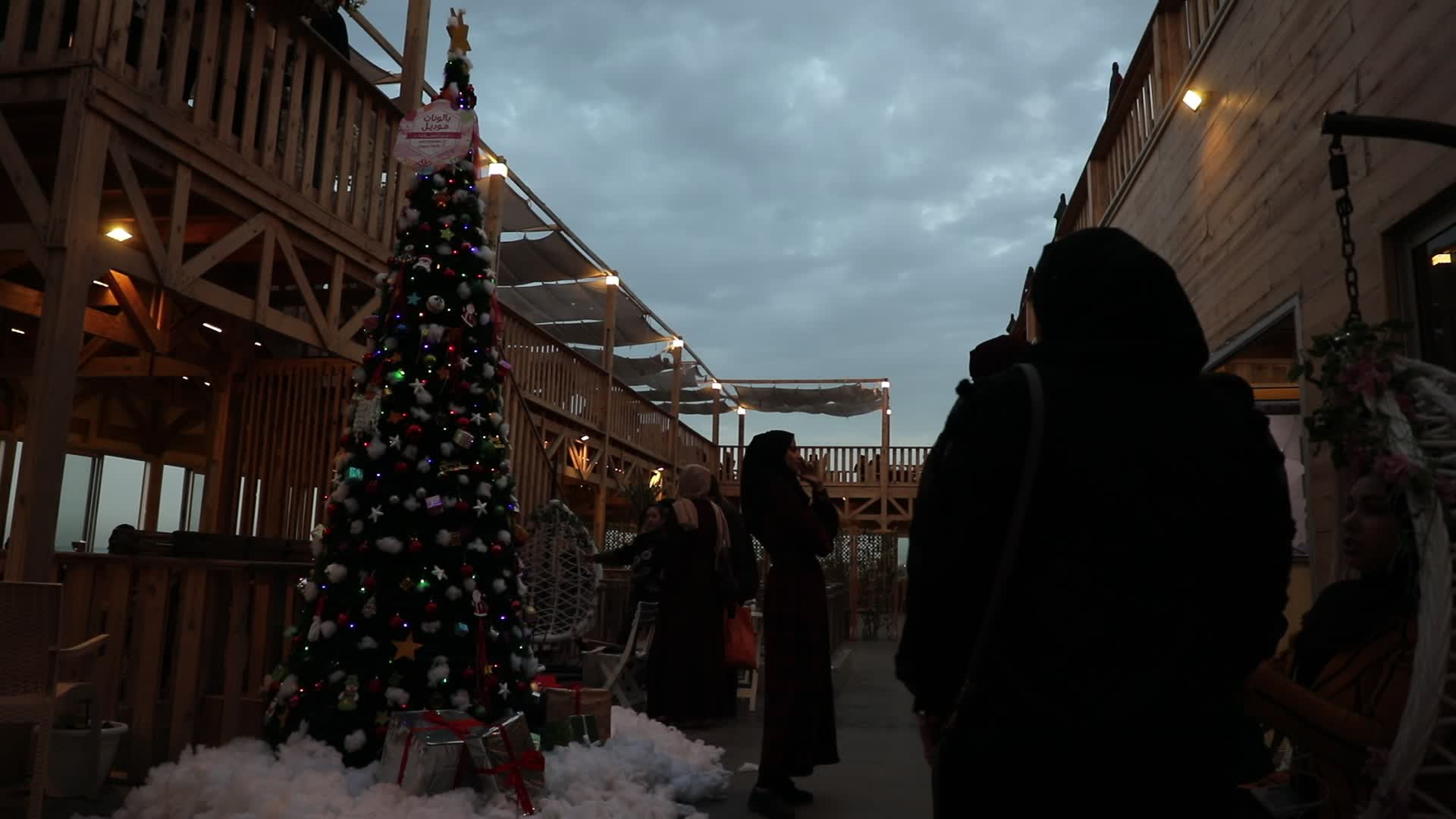 Christmas tree in Gaza City