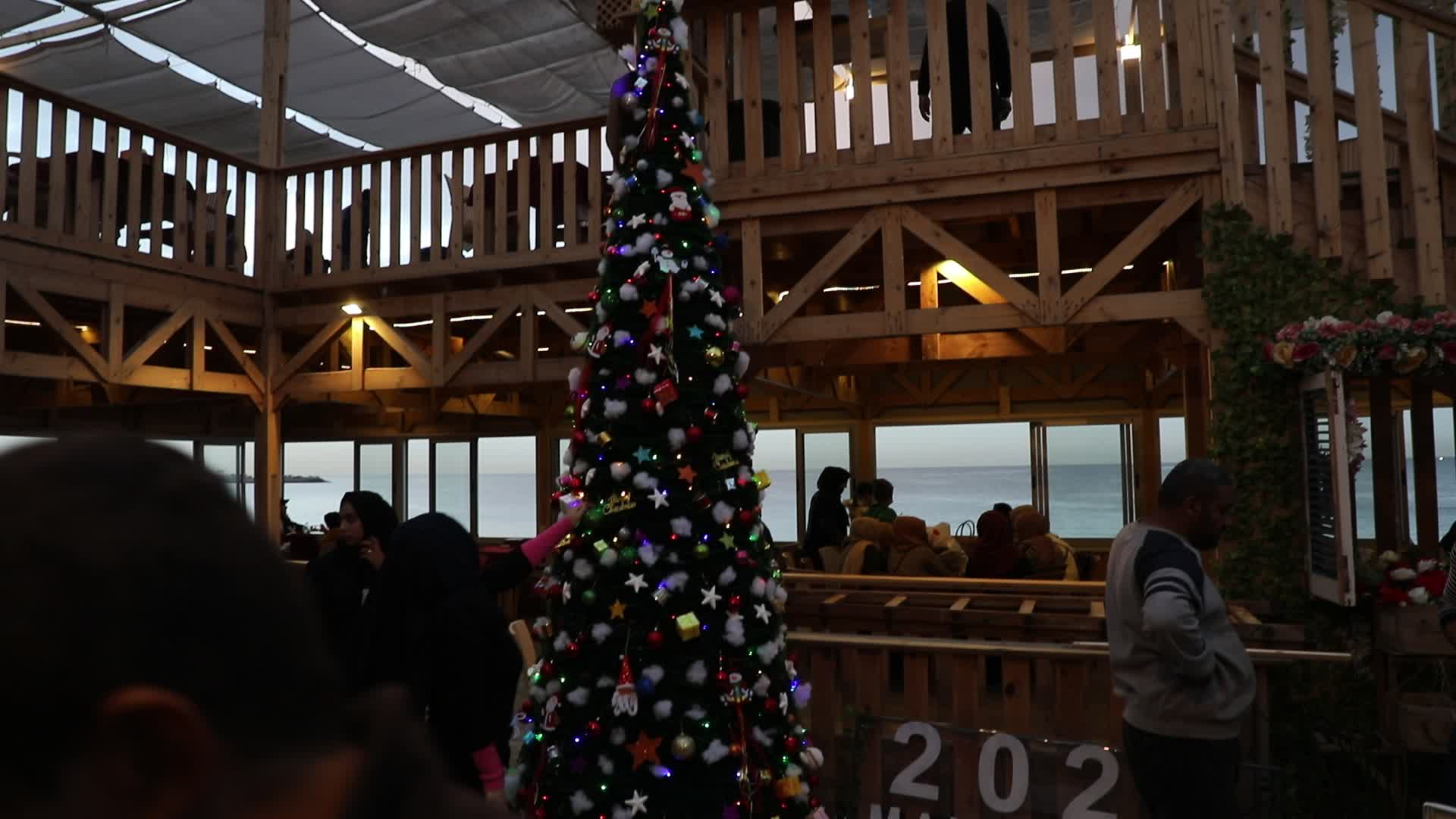 Christmas tree in Gaza City
