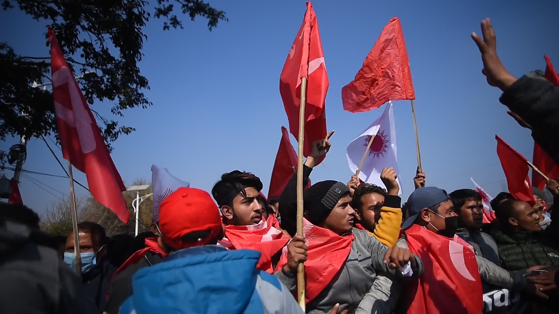 Dahal-Nepal faction protest Nationwide against House dissolution