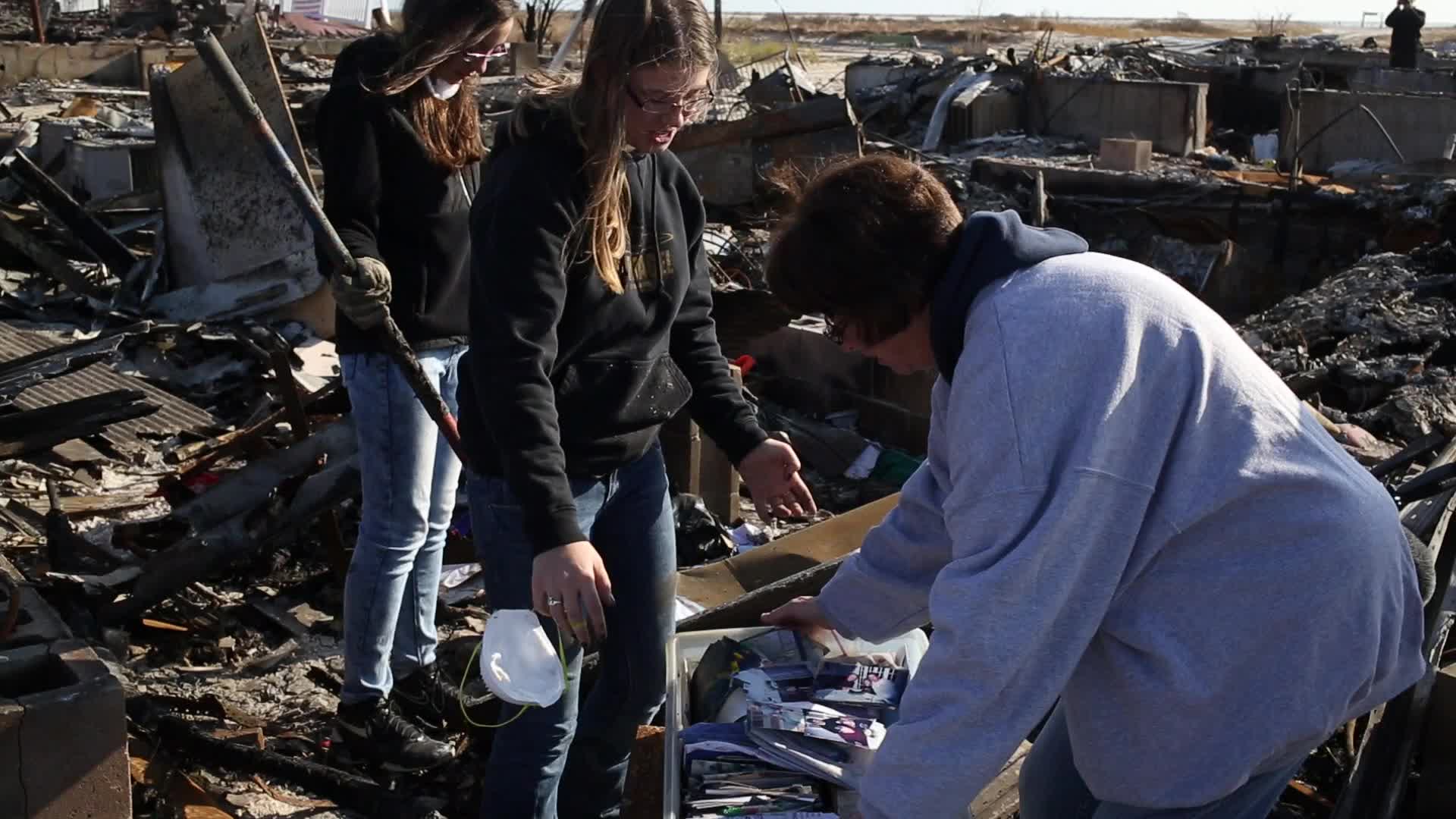 Hurricane Sandy aftermath in Breezy Point, Queens