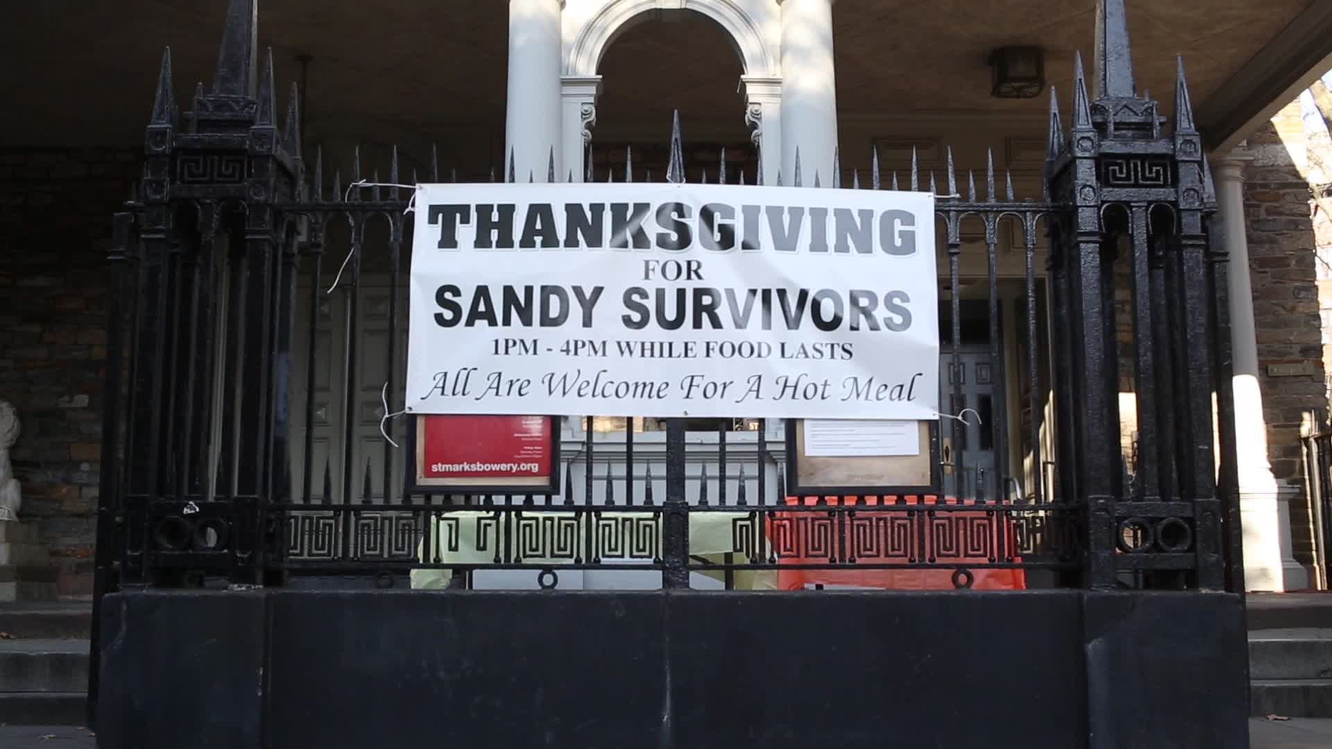 NYC: St Marks Church Hurricane Sandy Thanksgiving Meal