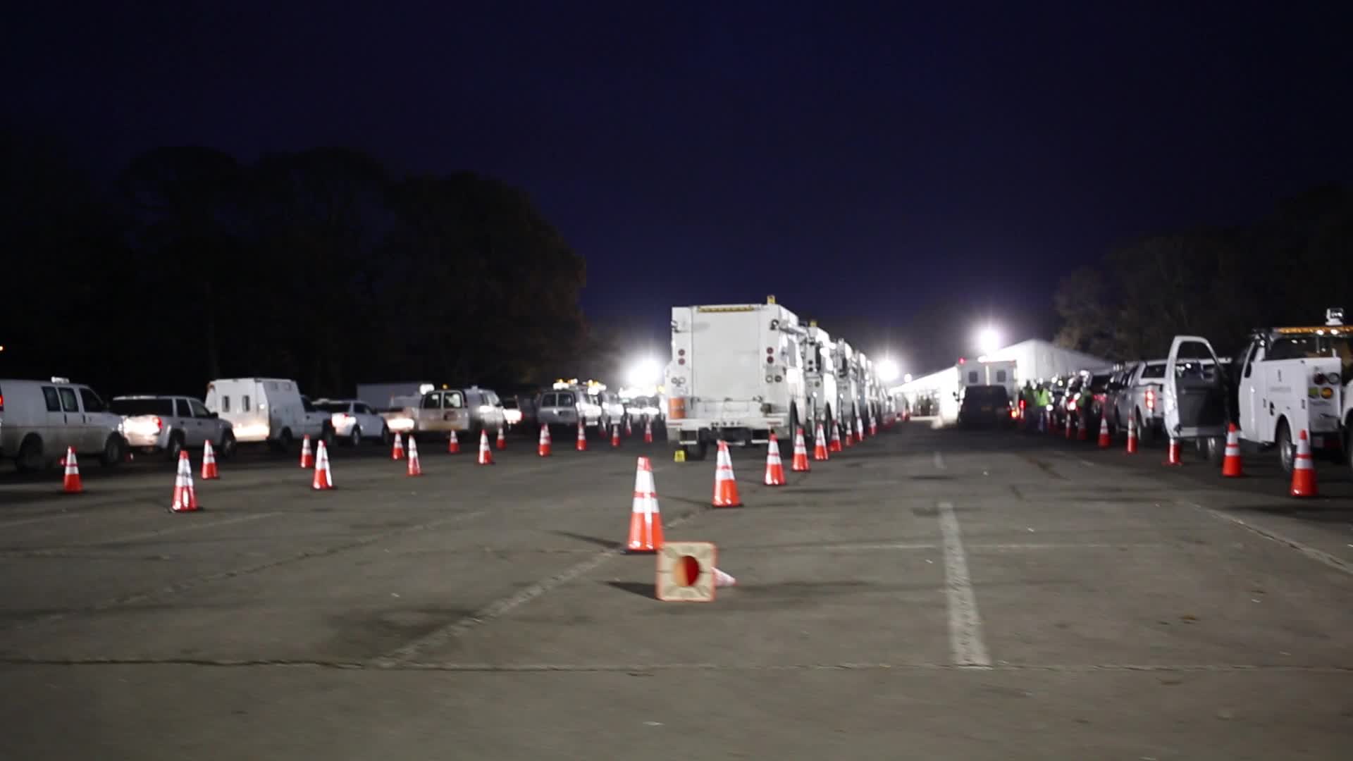NYC: Hurricane Sandy aid vehicles