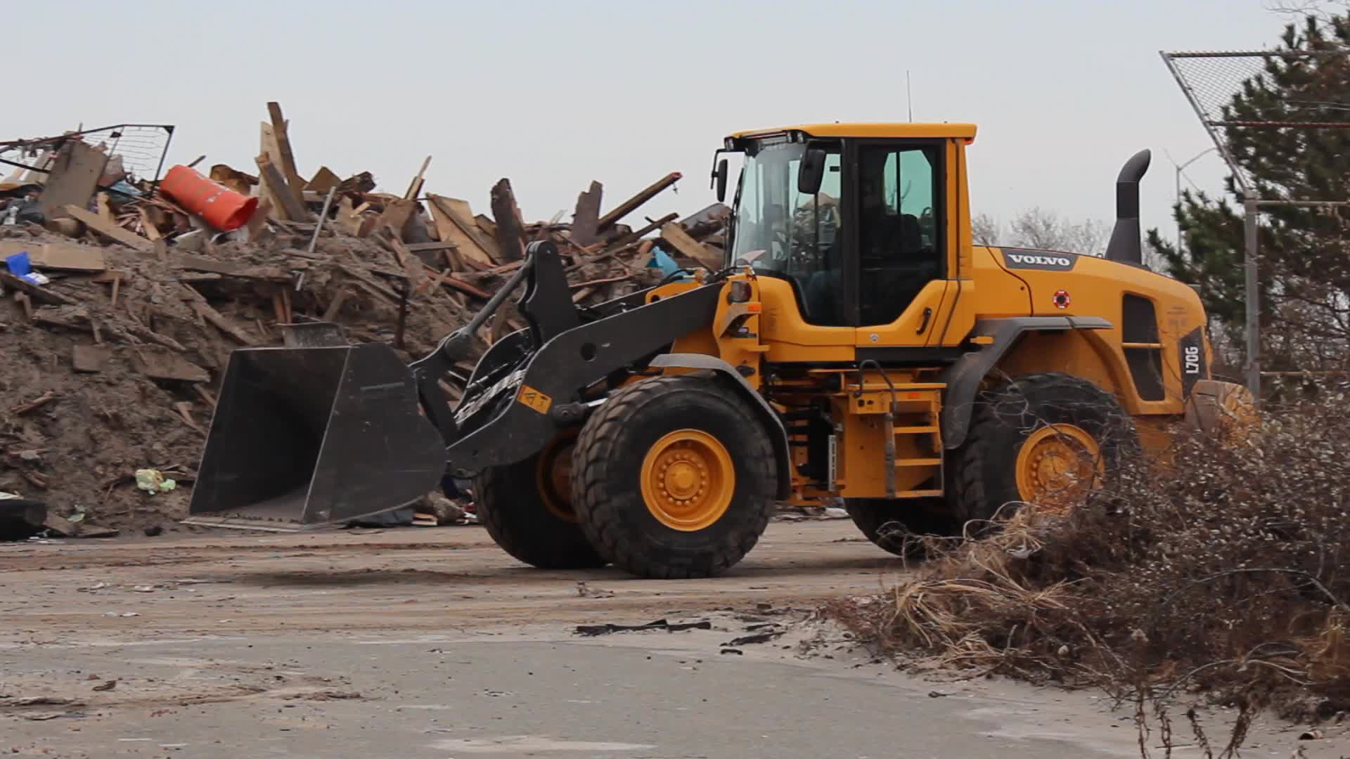 NYC: Rockaway debris in aftermath of Hurricane Sandy