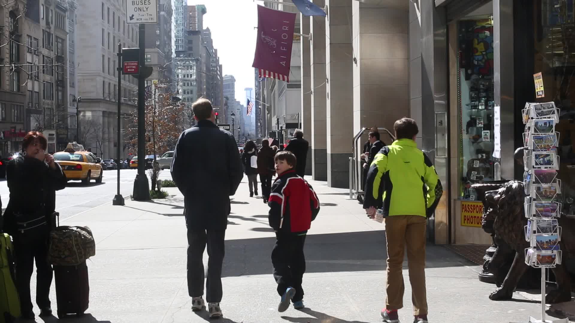 NYC: Pedestrians walking in Midtown Manhattan